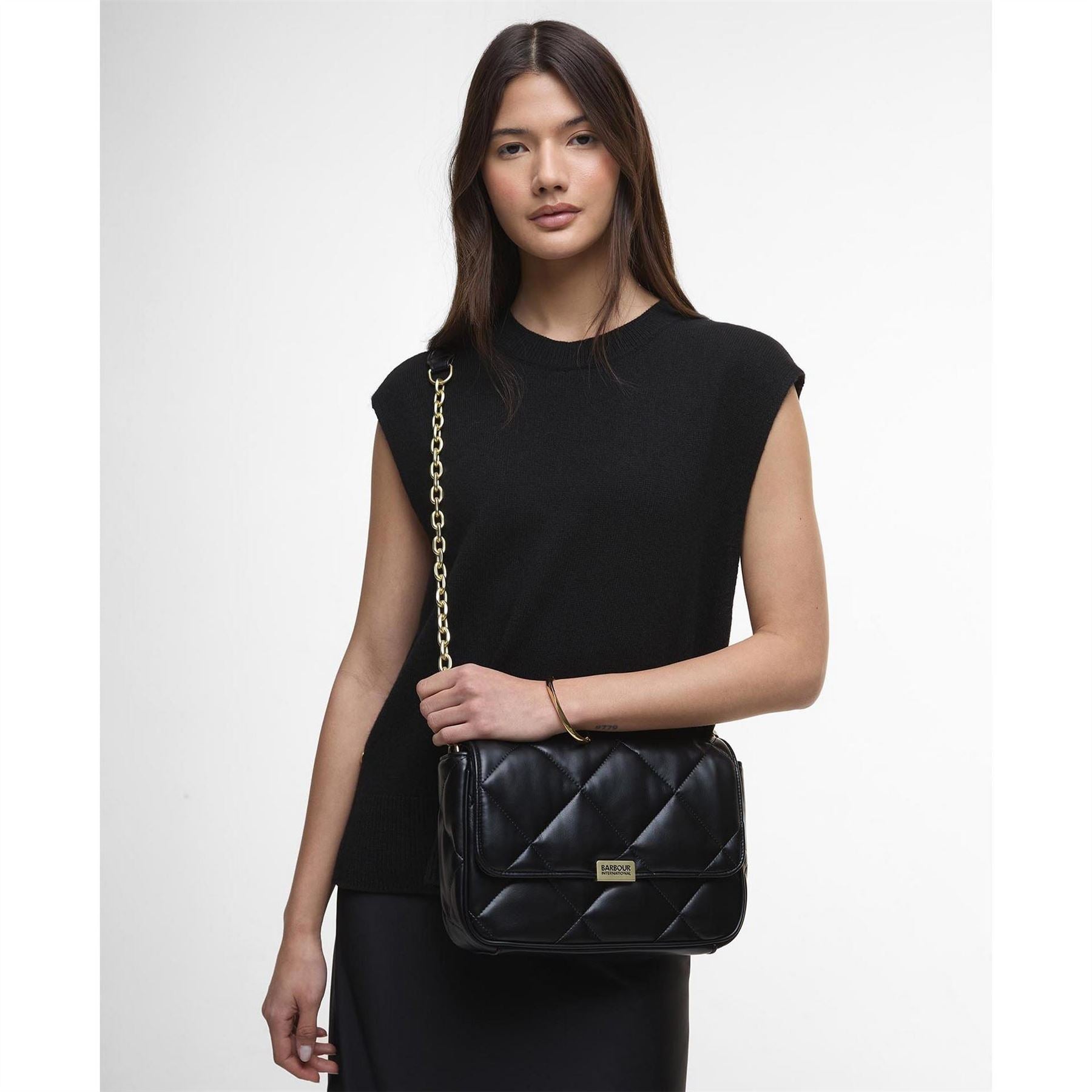 Barbour International Quilted Shoulder Bag