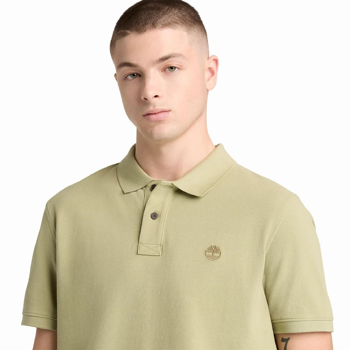 Timberland Millers Timberland Logo Collared Neck Short Sleeve Shirt