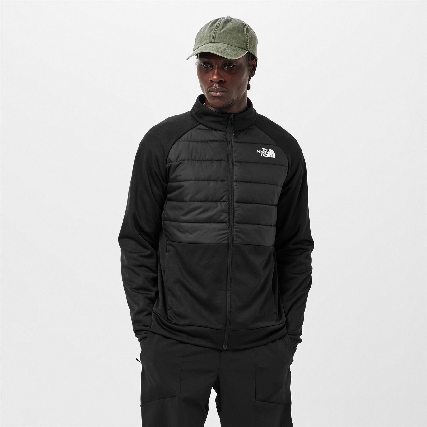 The North Face Reaxion Hybrid Full Zipper Ribbed Cuff Jacket