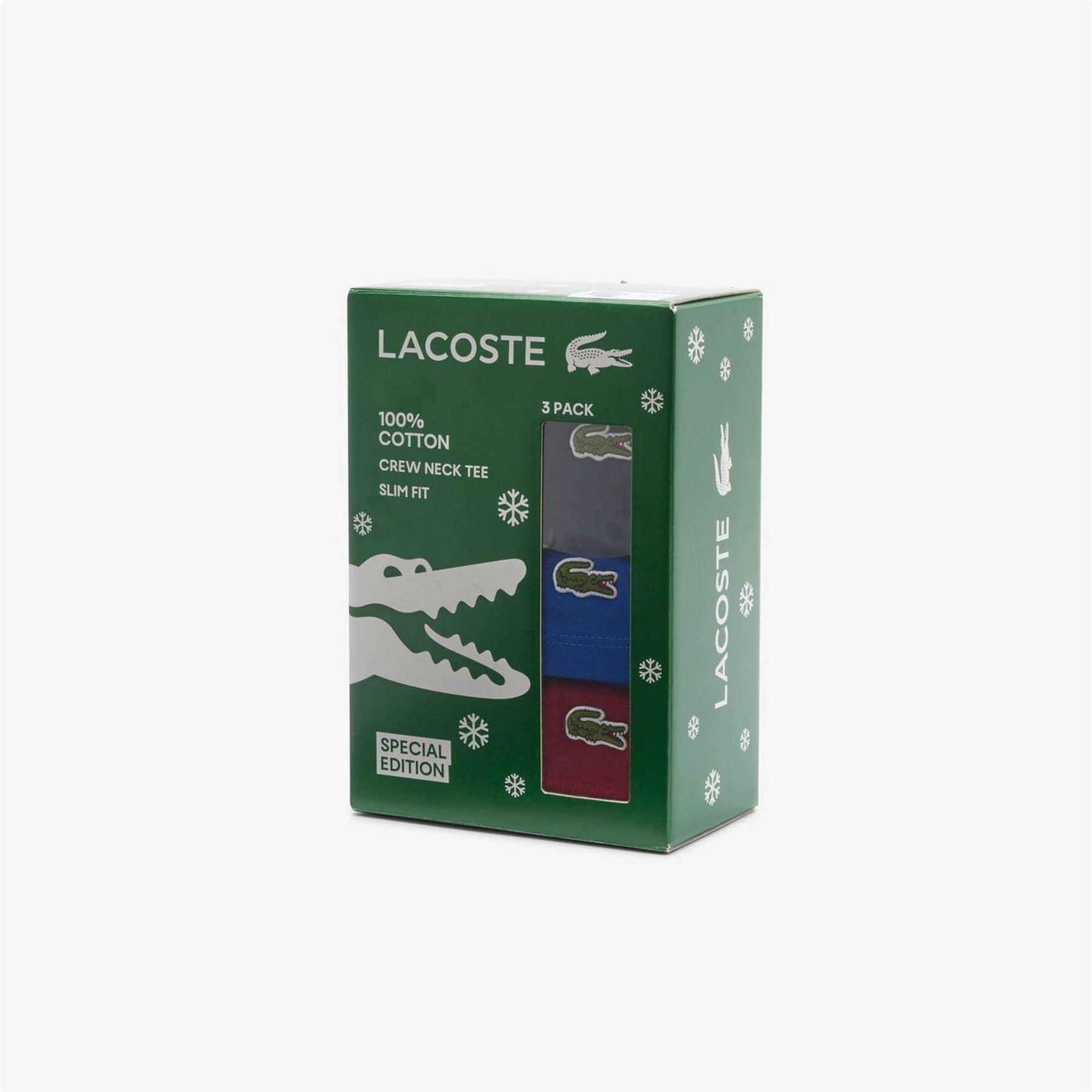 Lacoste 3 Pack Slim Fit T-Shirts