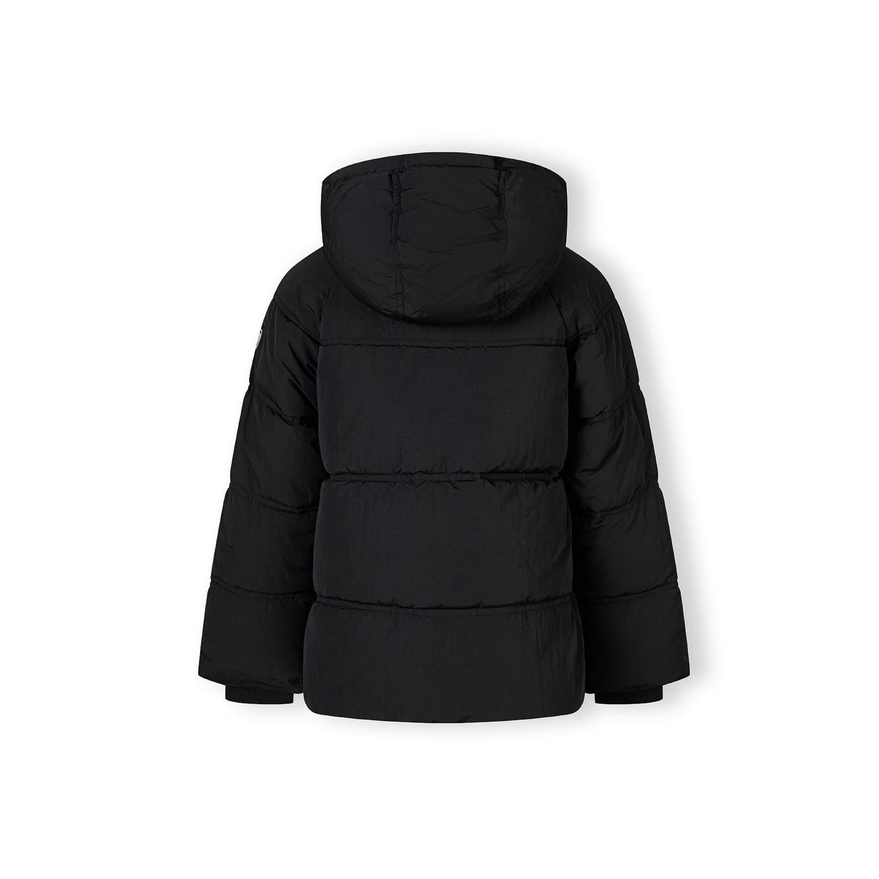 Minoti Boys Quilted Jacket With Hood Zip Pockets Black