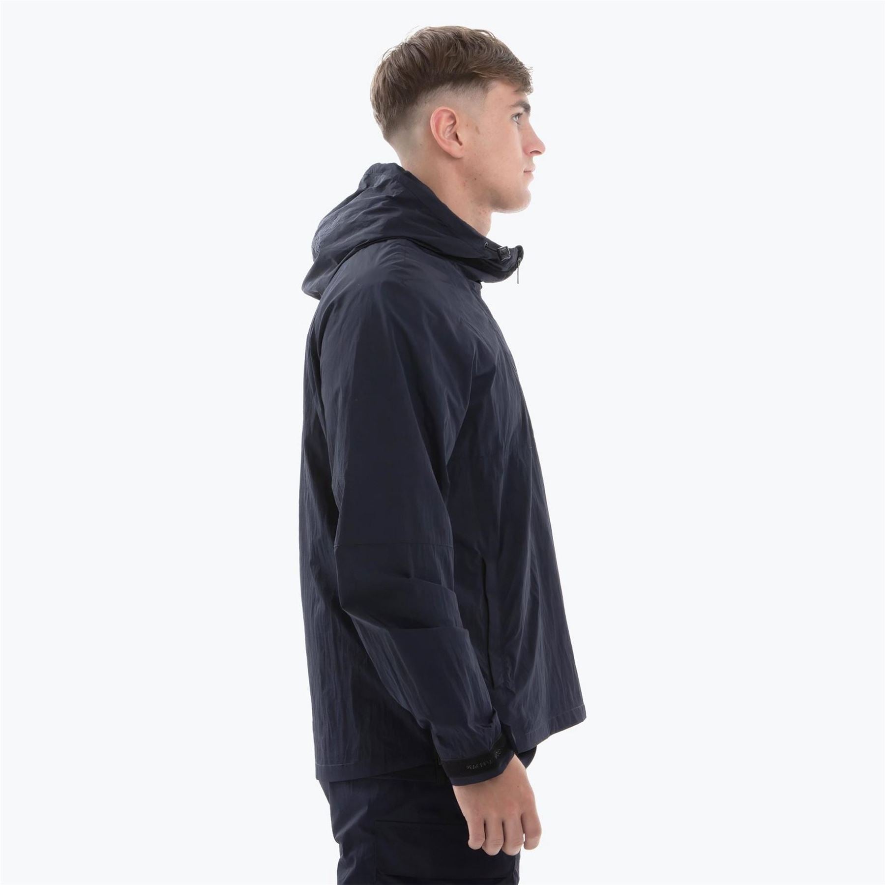 Peaceful Hooligan Supersonic Hooded Solid Patterned Rain Jacket