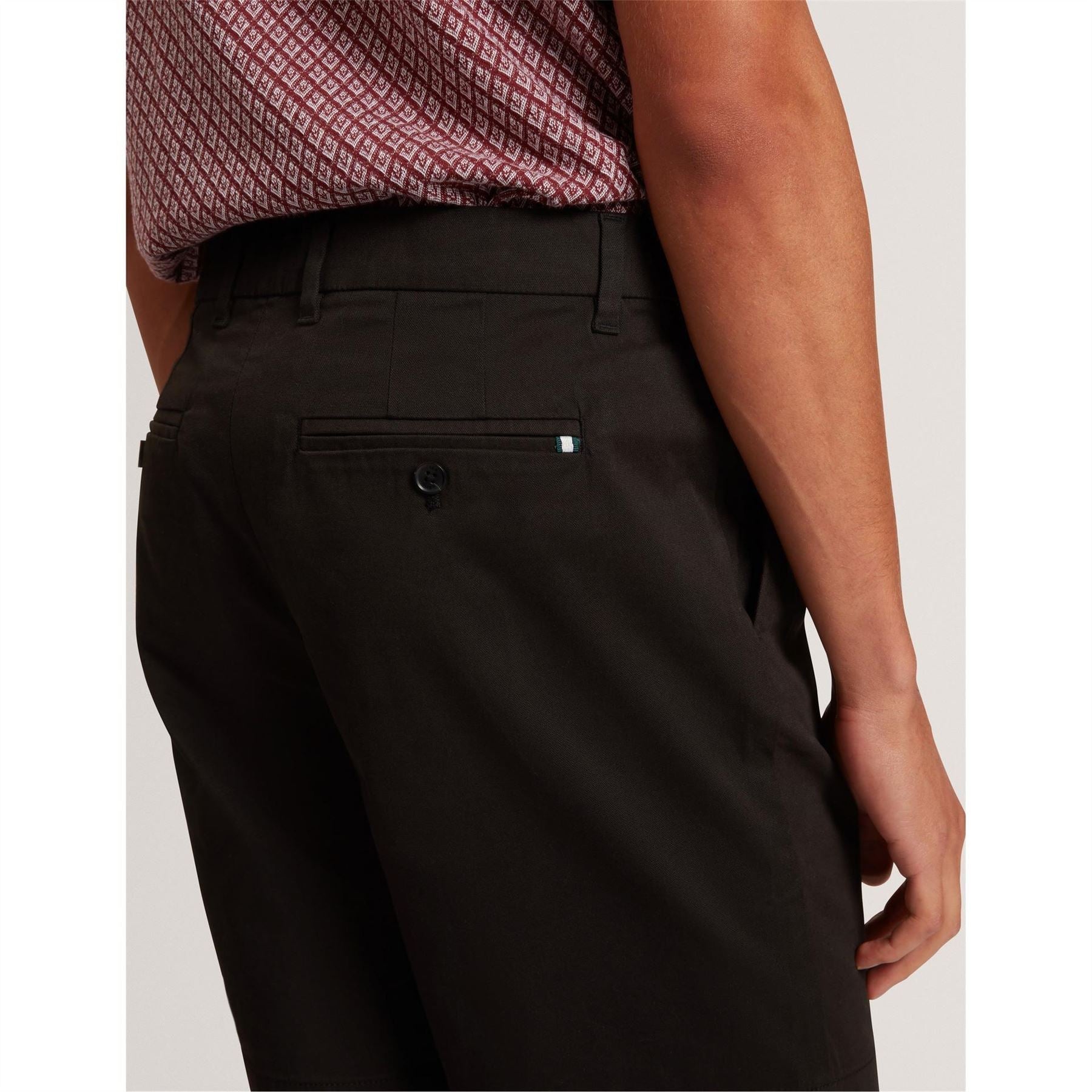 Ted Baker Solid Patterned Chino Shorts