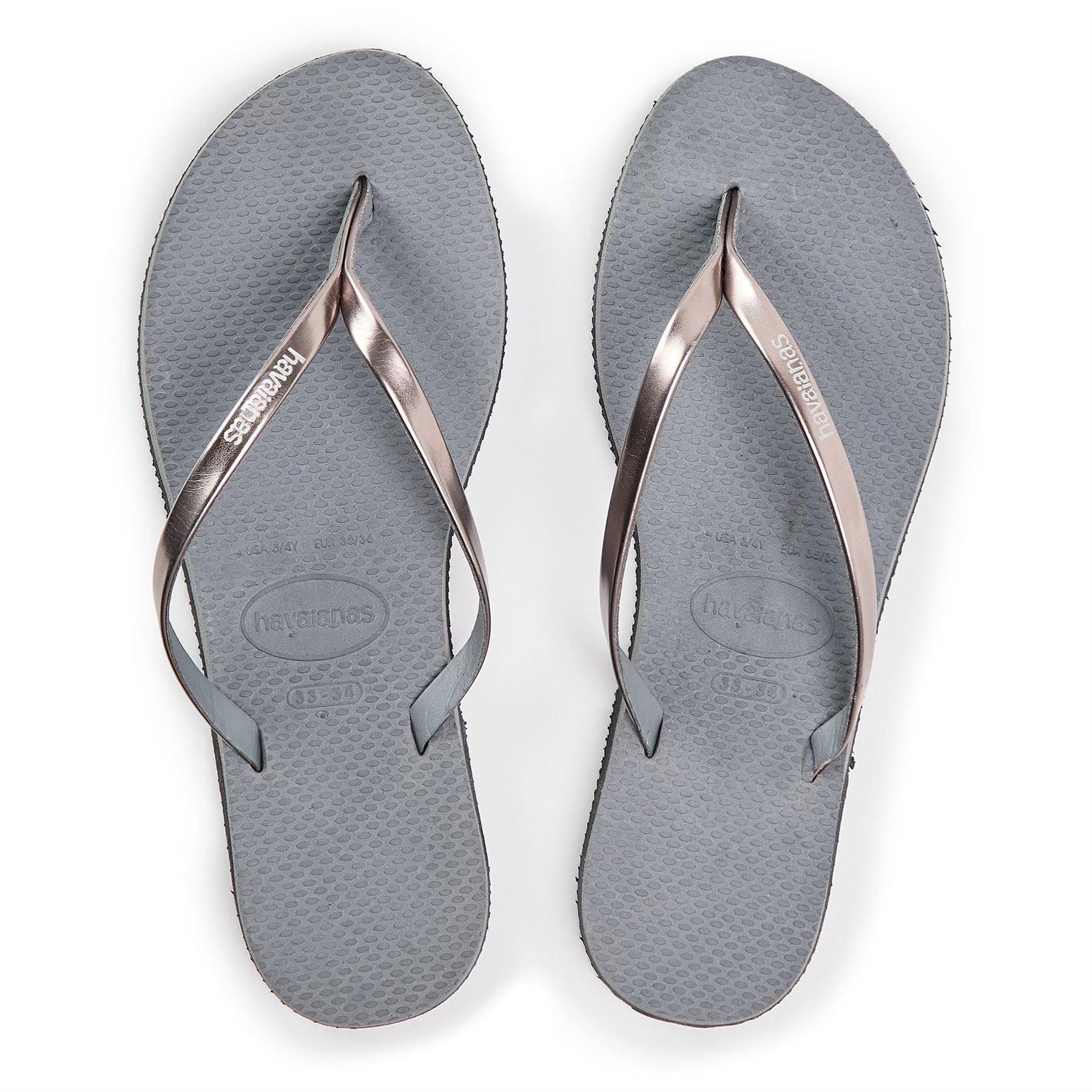 Havaianas Hav. You Metallic Steel Grey Flip Flops
