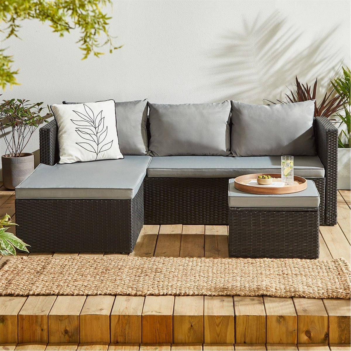 Linea Rattan Corner Sofa Set