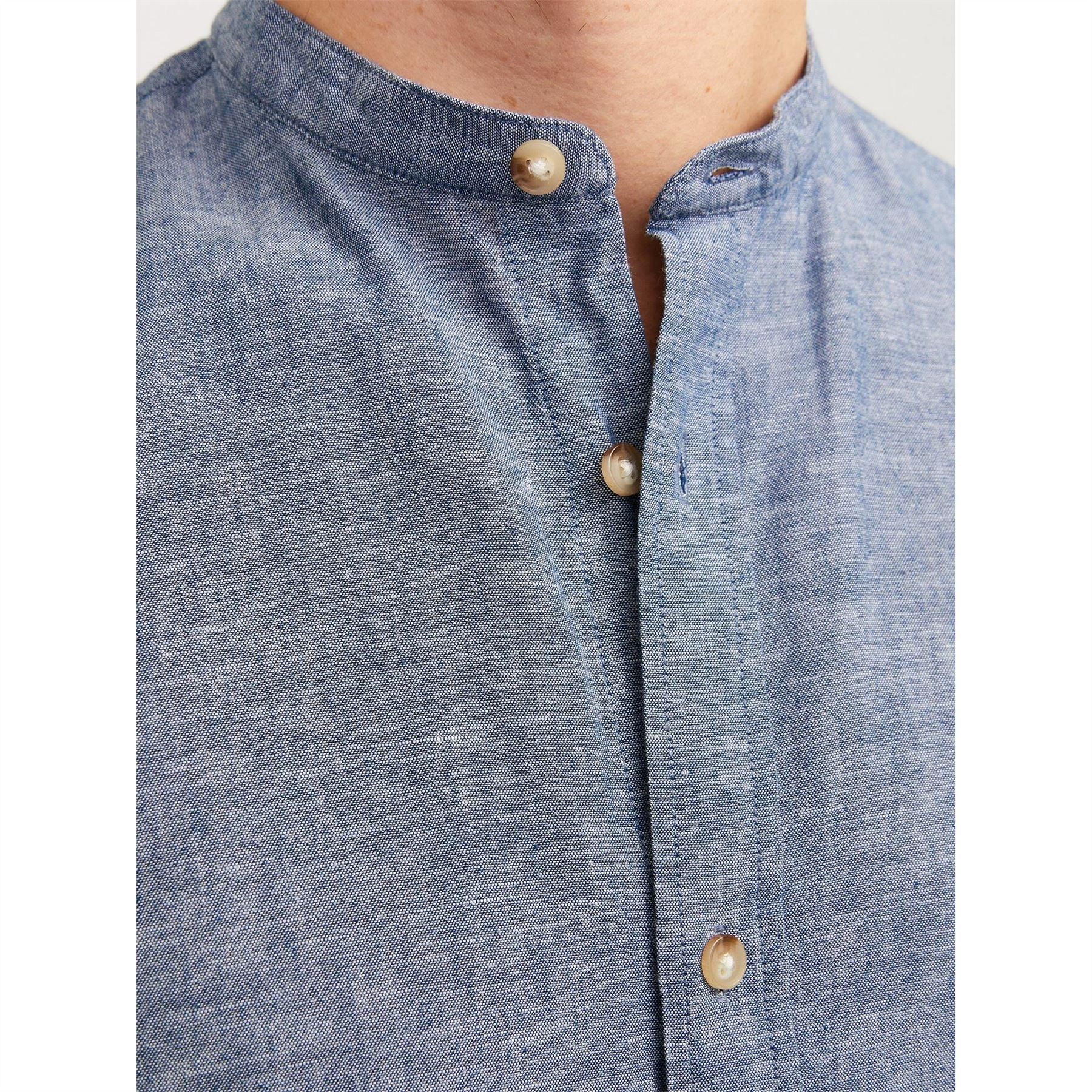 Jack and Jones Long Sleeve Buttoned Linen Shirt