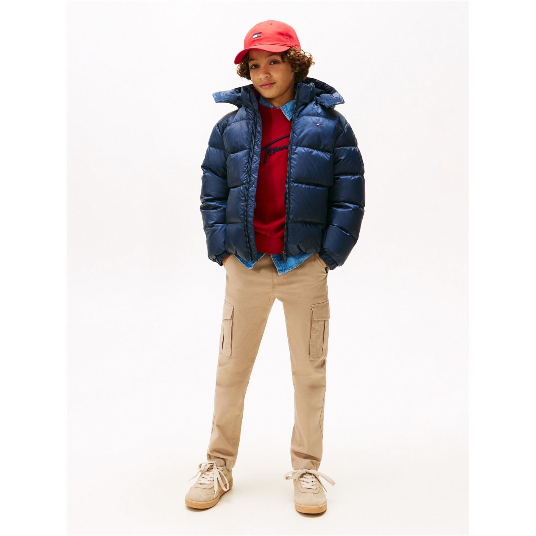 Tommy Hilfiger Essential Hooded Solid Patterned Puffer Jacket