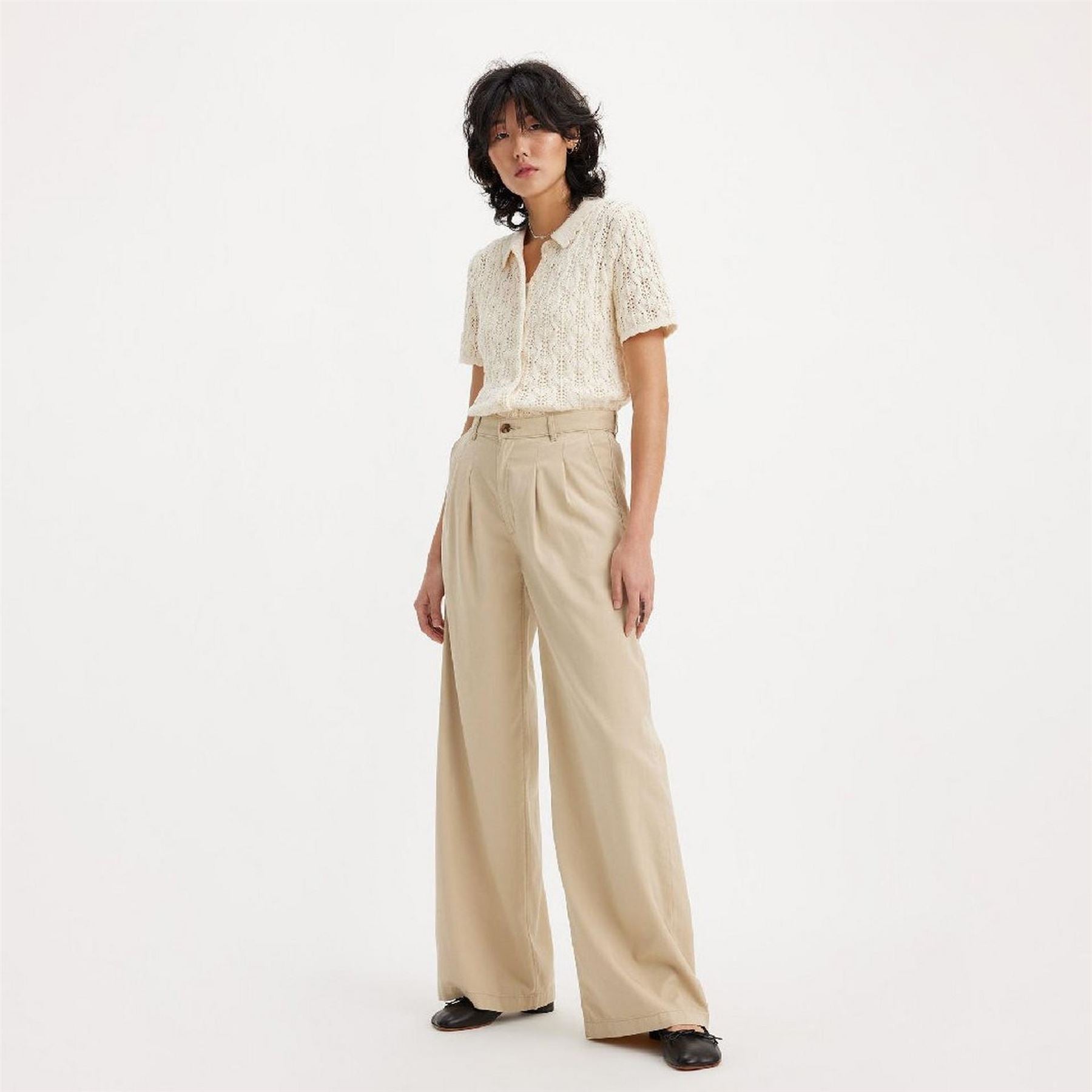 Levis Pleated Safari Wide Leg Trousers