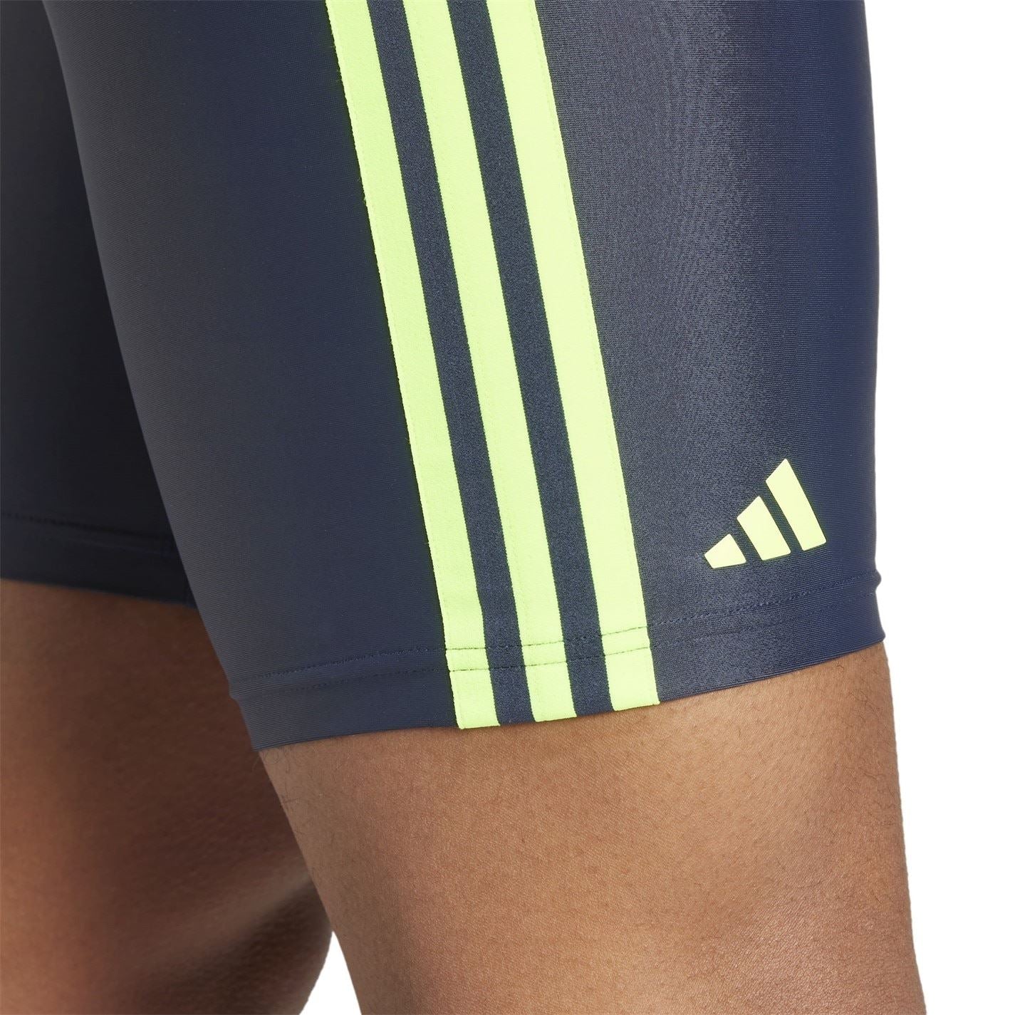 adidas Mens Primeblue 3 Stripes Swim Jammer