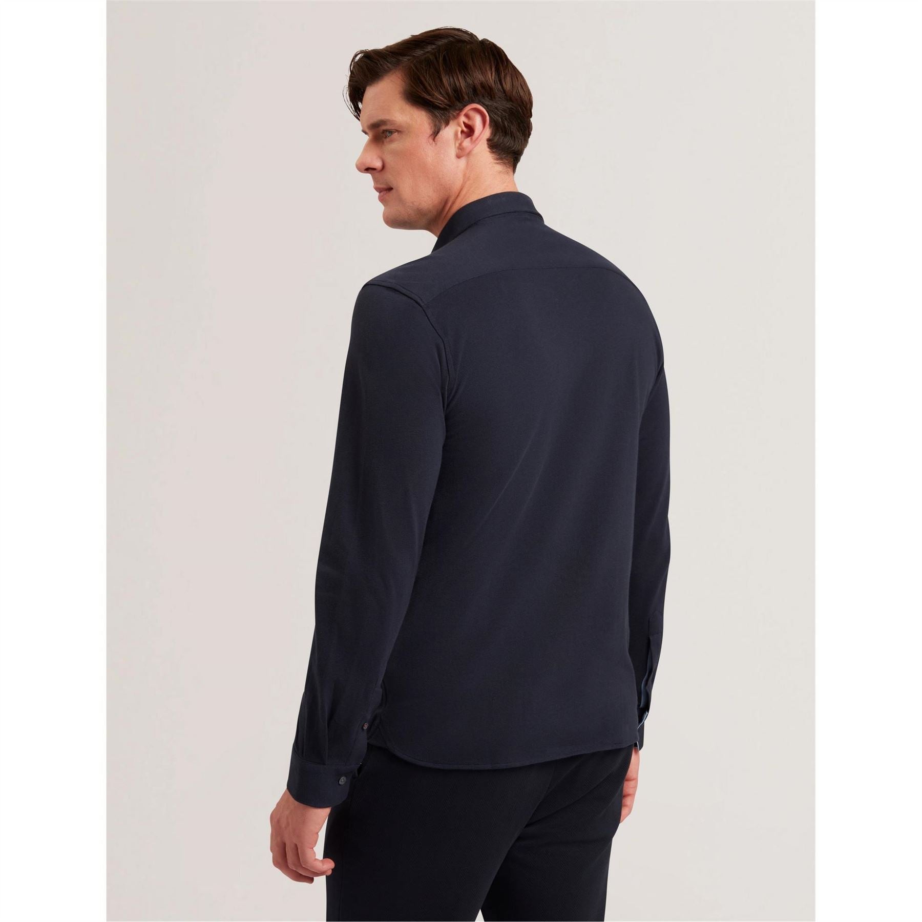 Ted Baker Luckey Pique Long Sleeve Plain Shirt