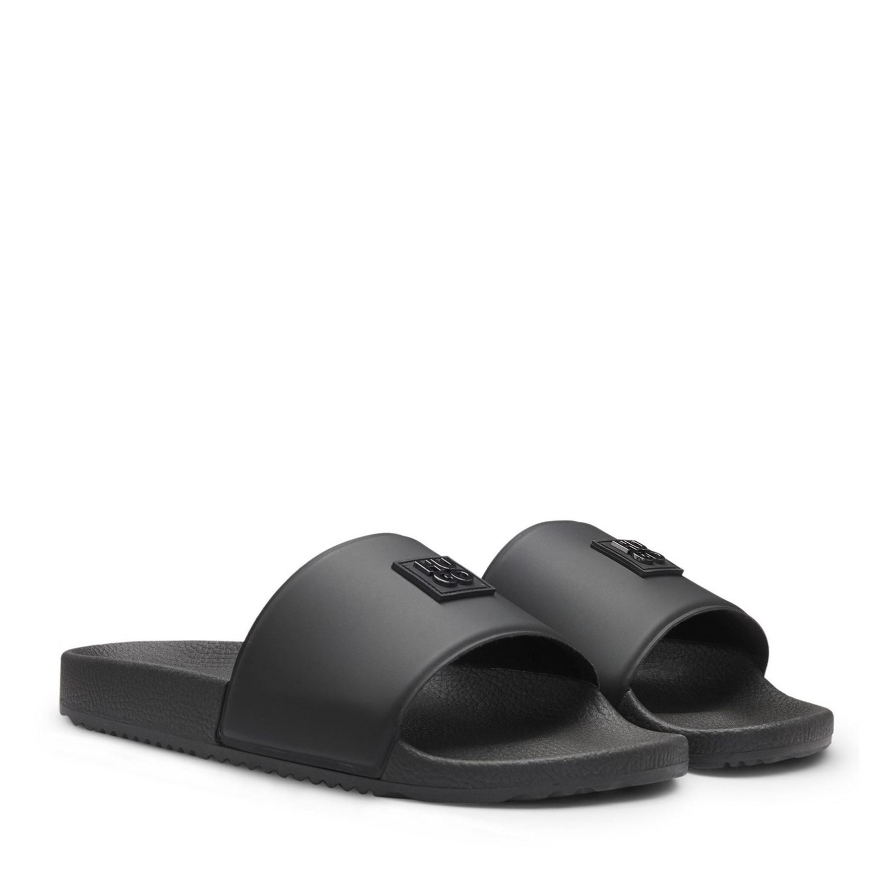 Hugo Iconic Metal Stacked Logo Sliders