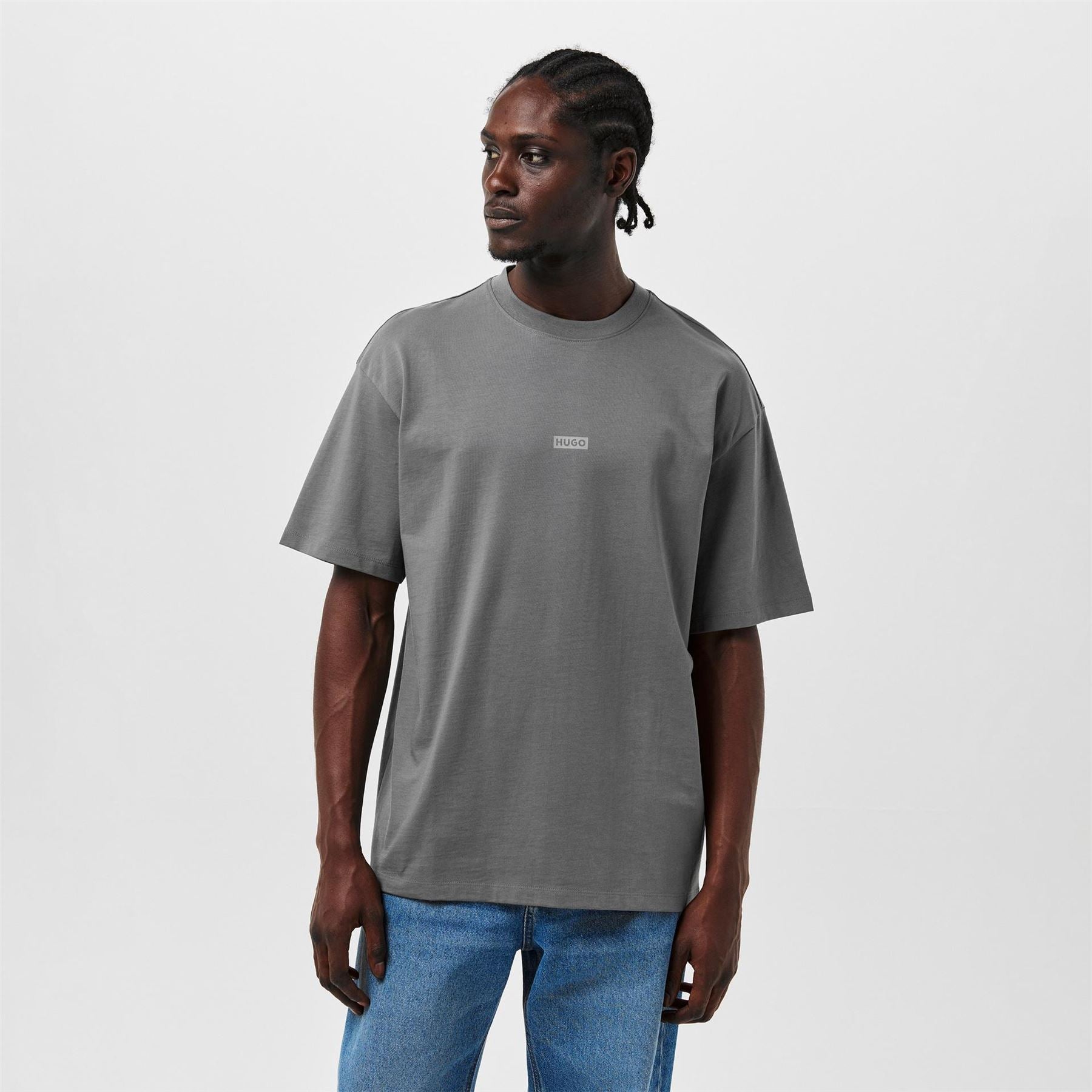 Hugo HUGO Printed Logo Back T Shirt with MCMXCIII text   Regular Fit