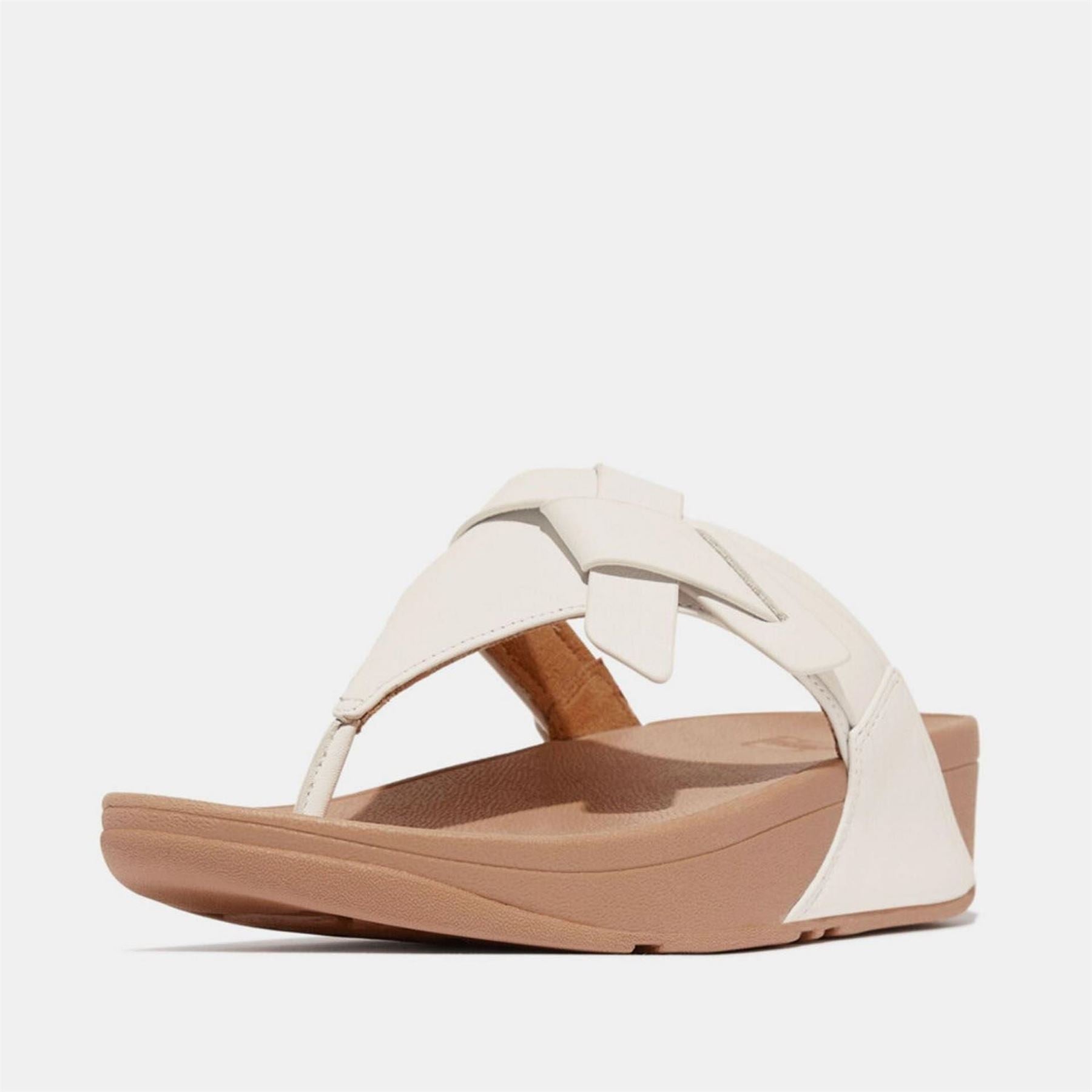 Fitflop Folded Knot Leather Toe Post Sandals