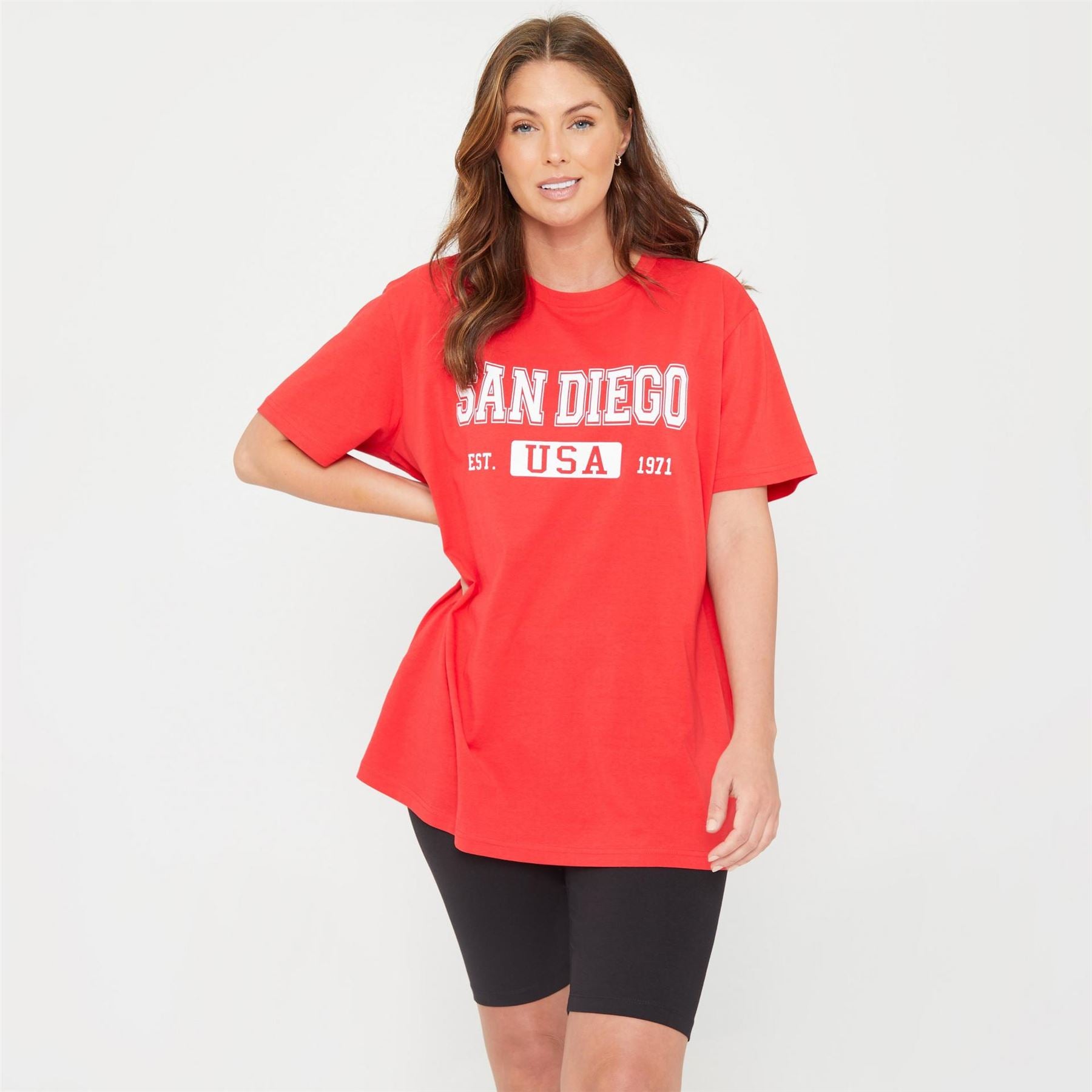 Be You Slogan T-Shirt And Cycling Shorts Coord
