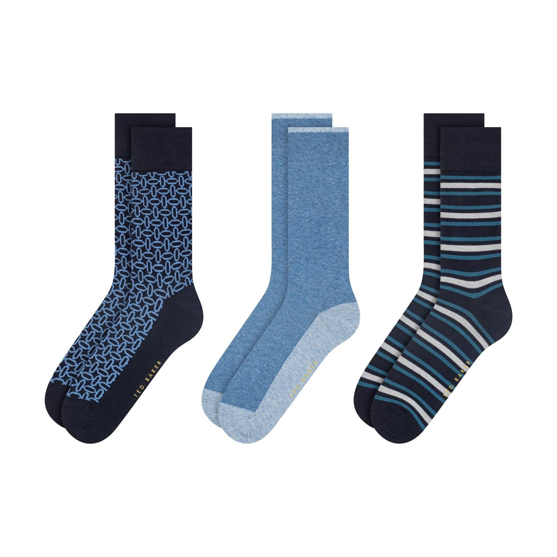 Ted Baker 3 Pack Formal Crew Long Socks