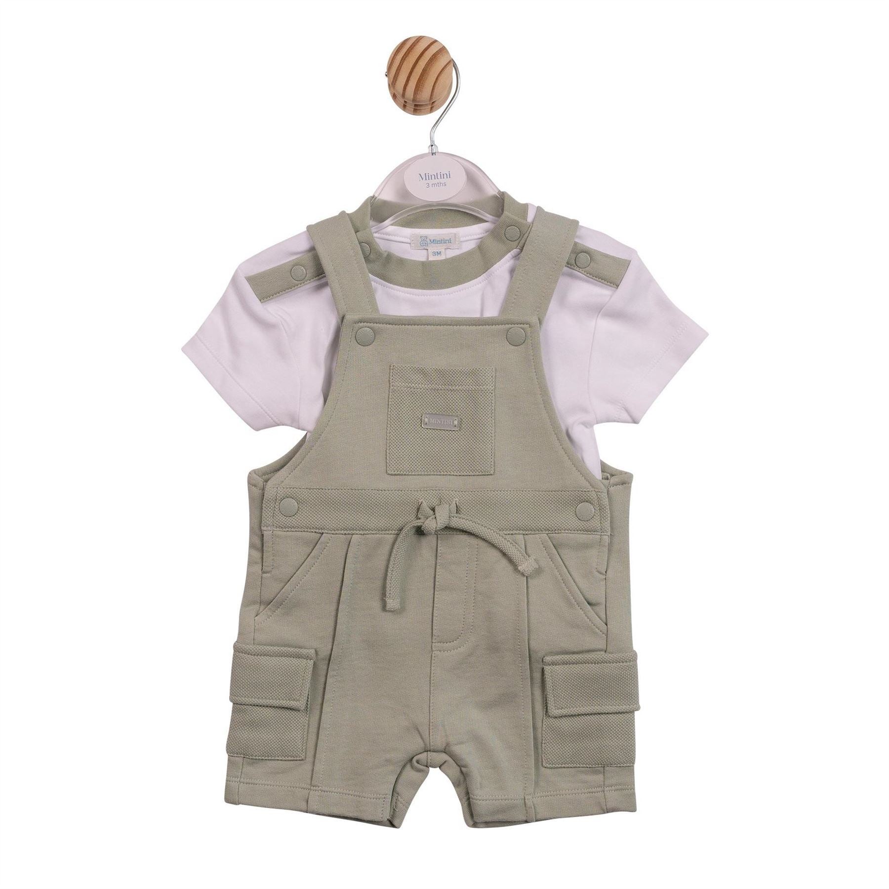 Mintini Baby Top And Dungaree Pyjama Set