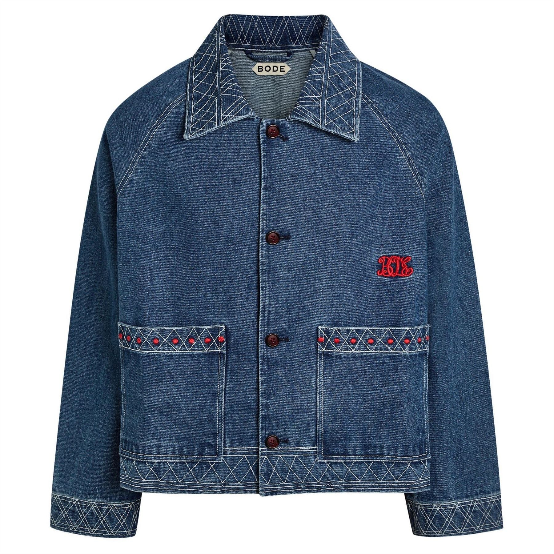 Bode Embroidered Denim Jacket