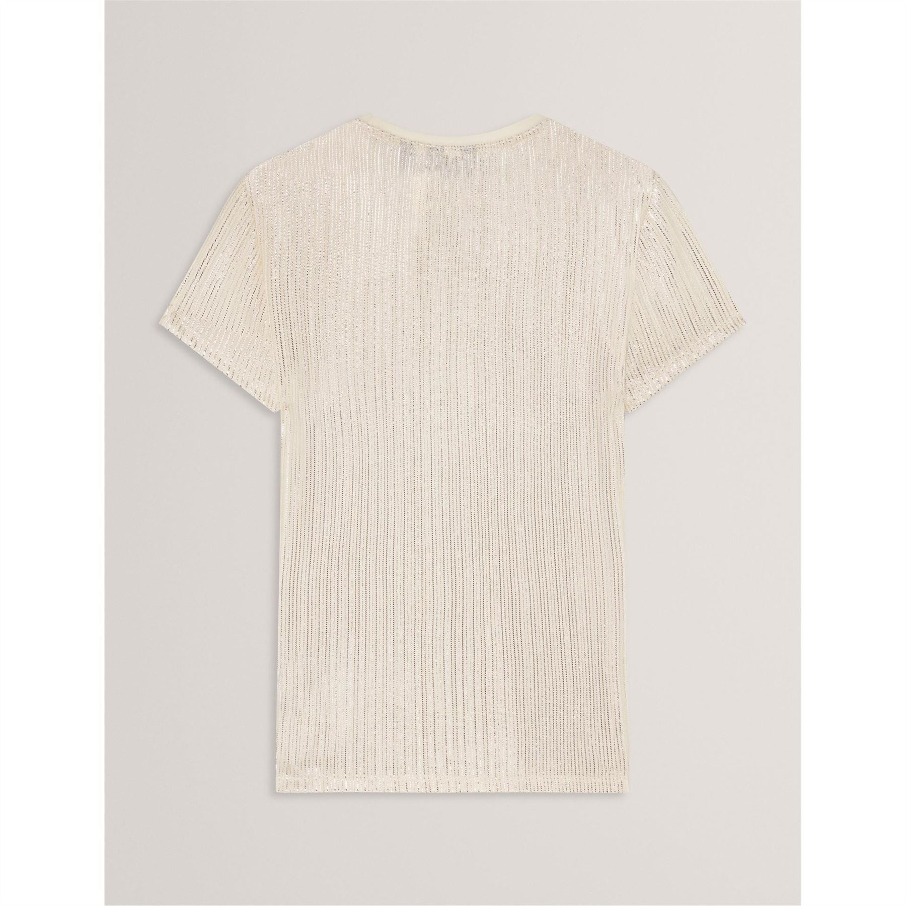 Ted Baker Metallic Crew Neck Short Sleeve Slim Fit T-Shirt