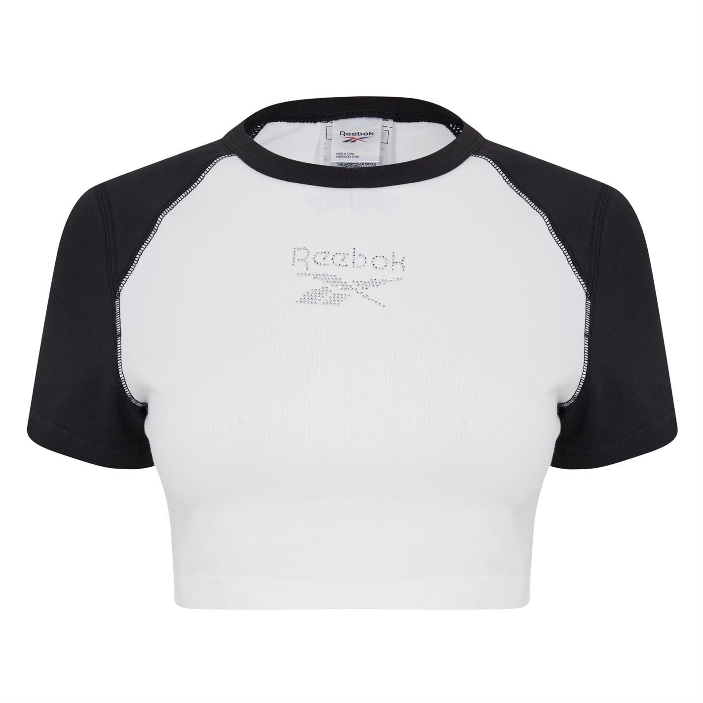 Reebok Cropped Regular Fit Crew Neck T-Shirt