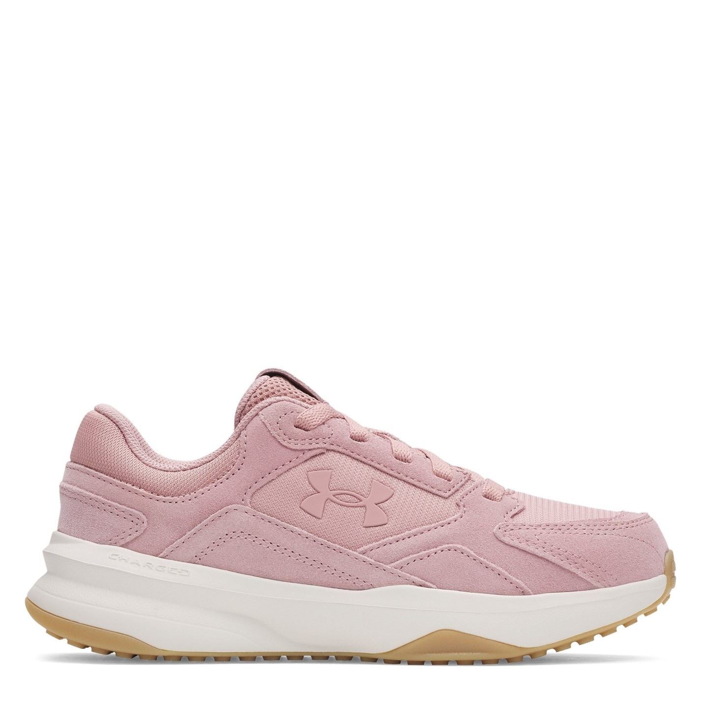 Under Armour Edge Suede Round Toe Flat Heel Trainers