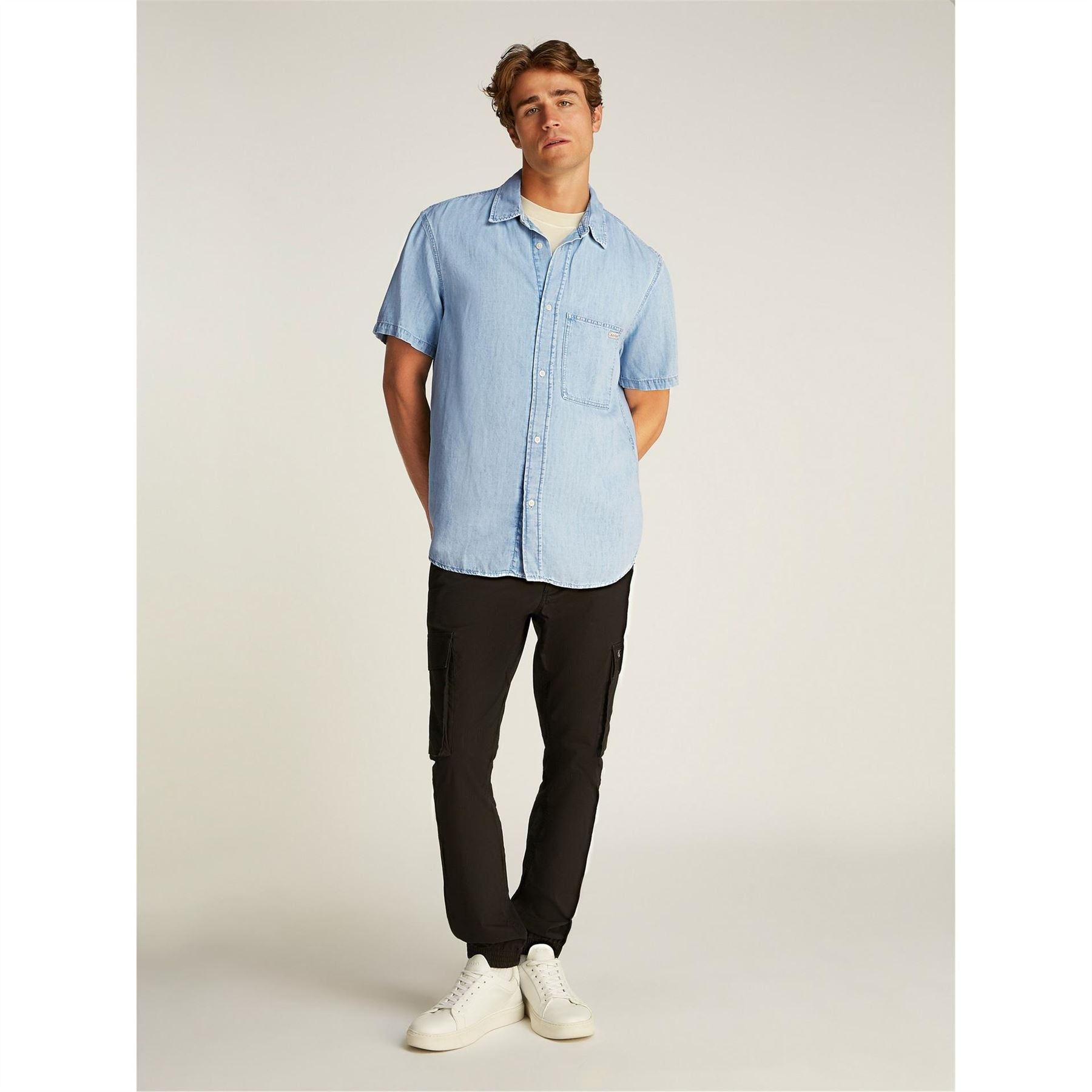 Calvin Klein Jeans Regular Fit Short Sleeve Denim Shirt