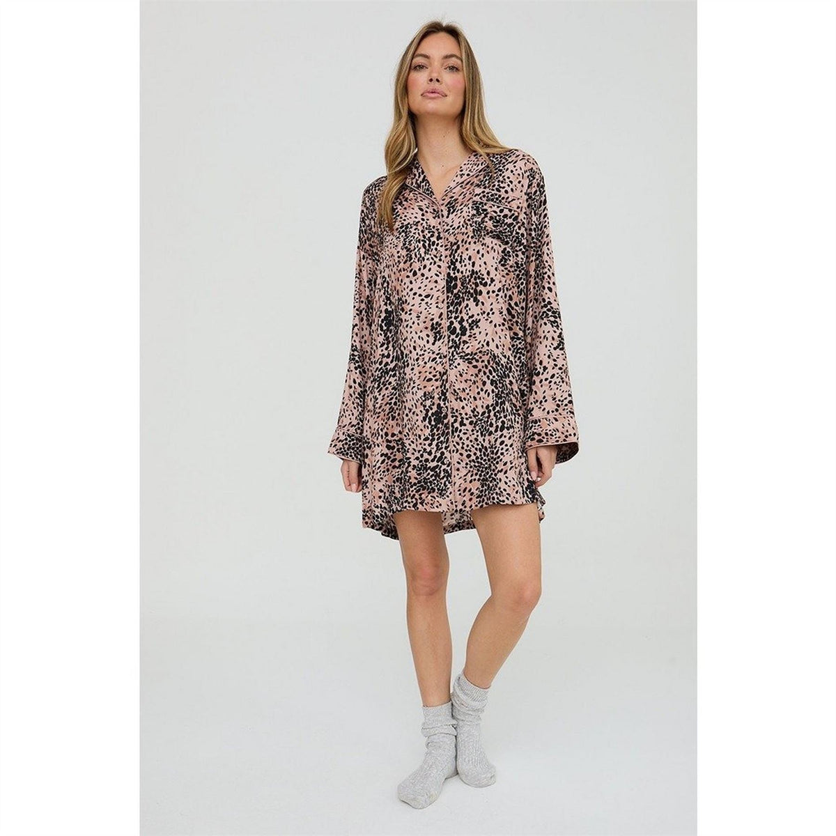 Lily and Lionel Simone Mini Long Sleeve Shirt Dress