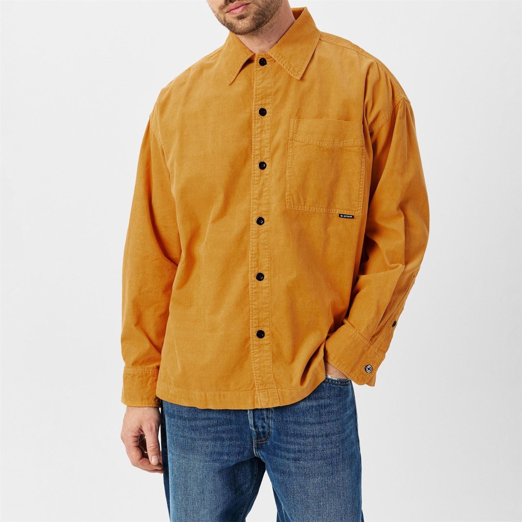 G Star Boxy Fit Collared Neck Shirt Jacket