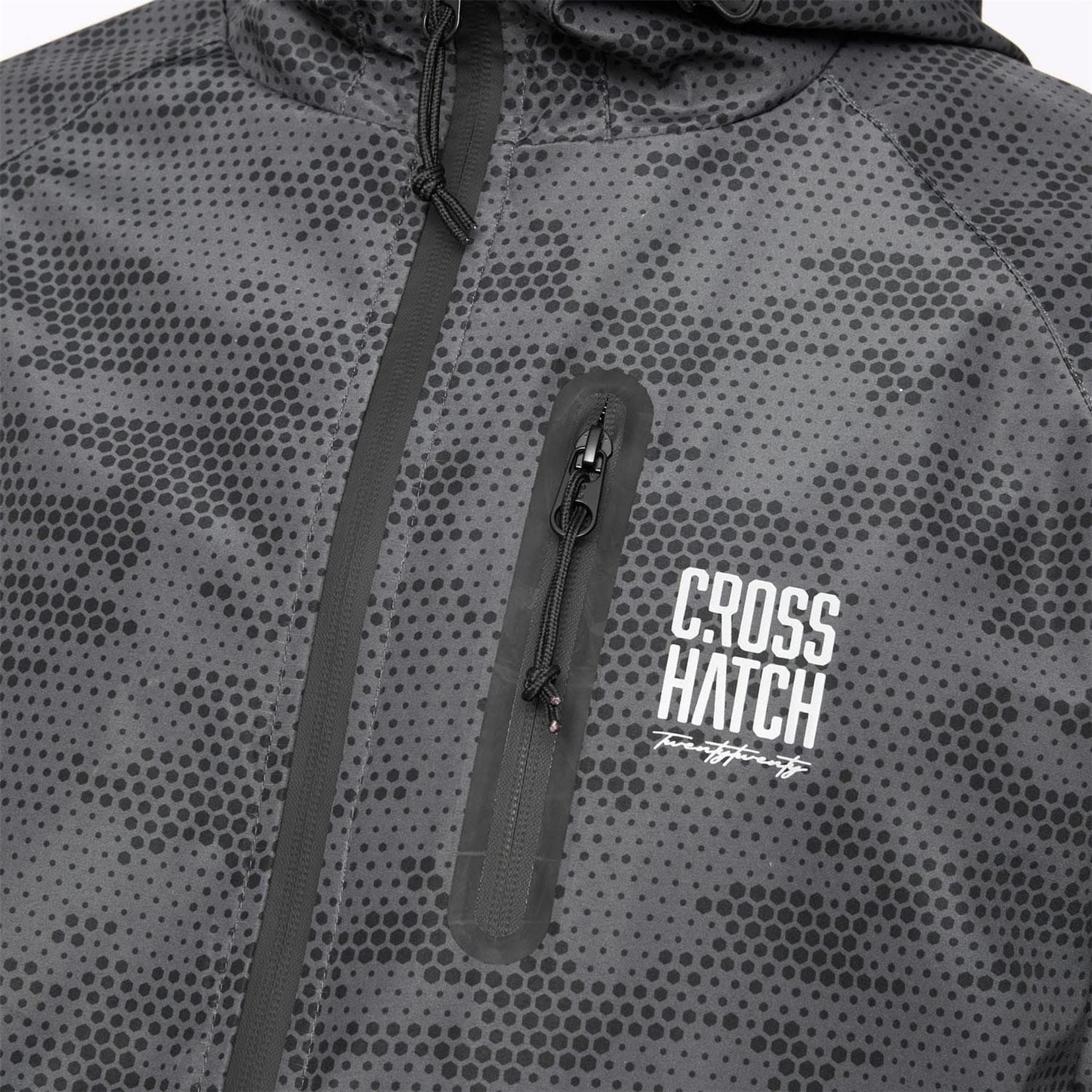 Crosshatch Allover Print Jacket