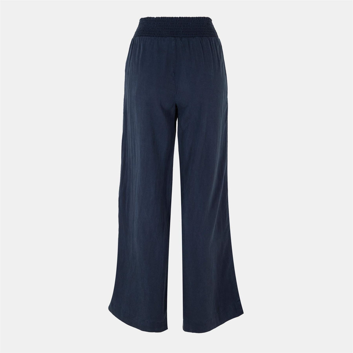Bella Dahl Smock Waist Wide Leg Solid Patterned Trousers