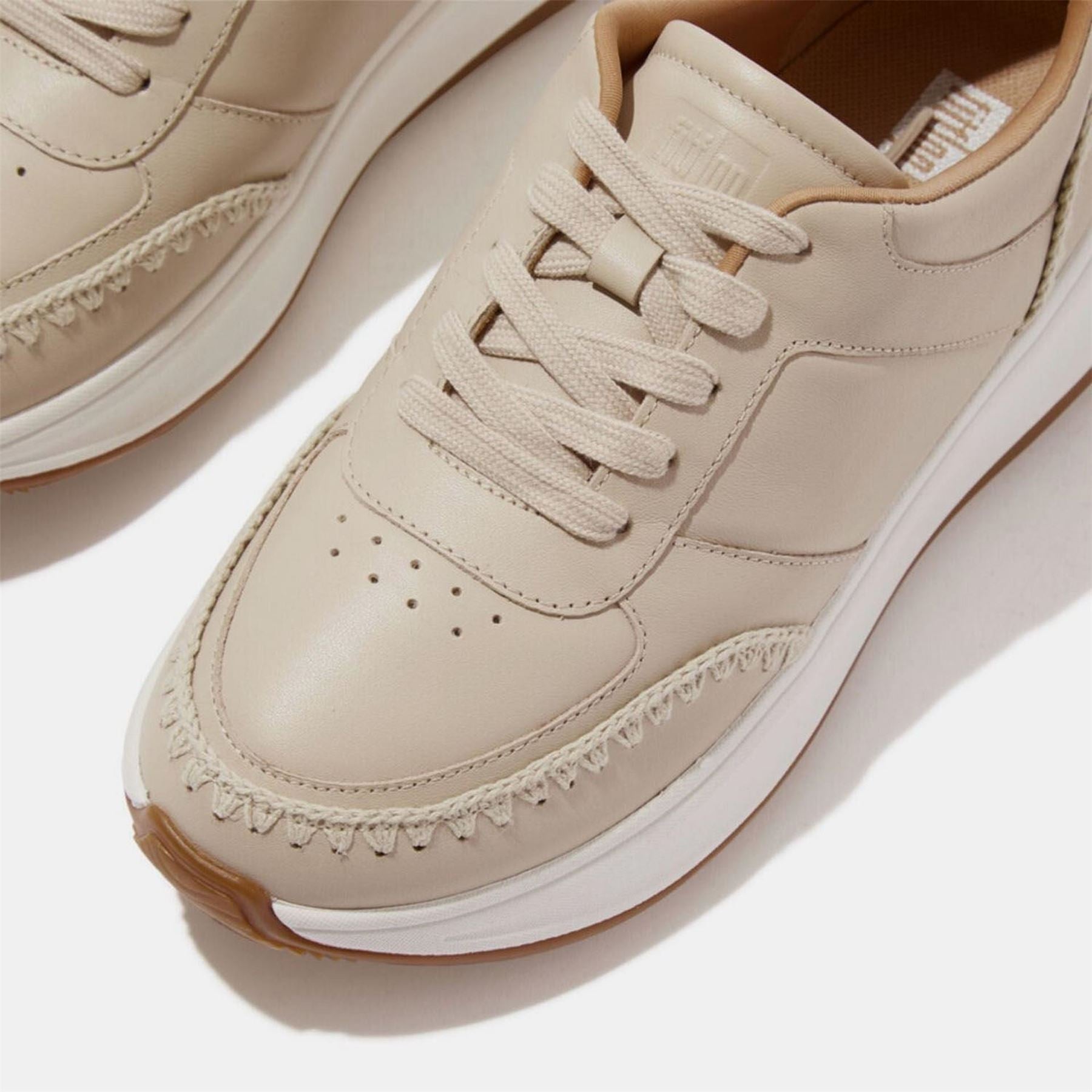 Fitflop Mode Crochet Stitch Leather Flatform Trainers