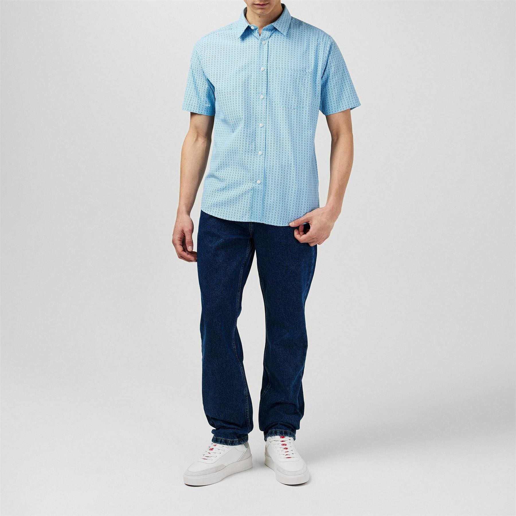 Fabric Mens Short Sleeve Poplin Shirt