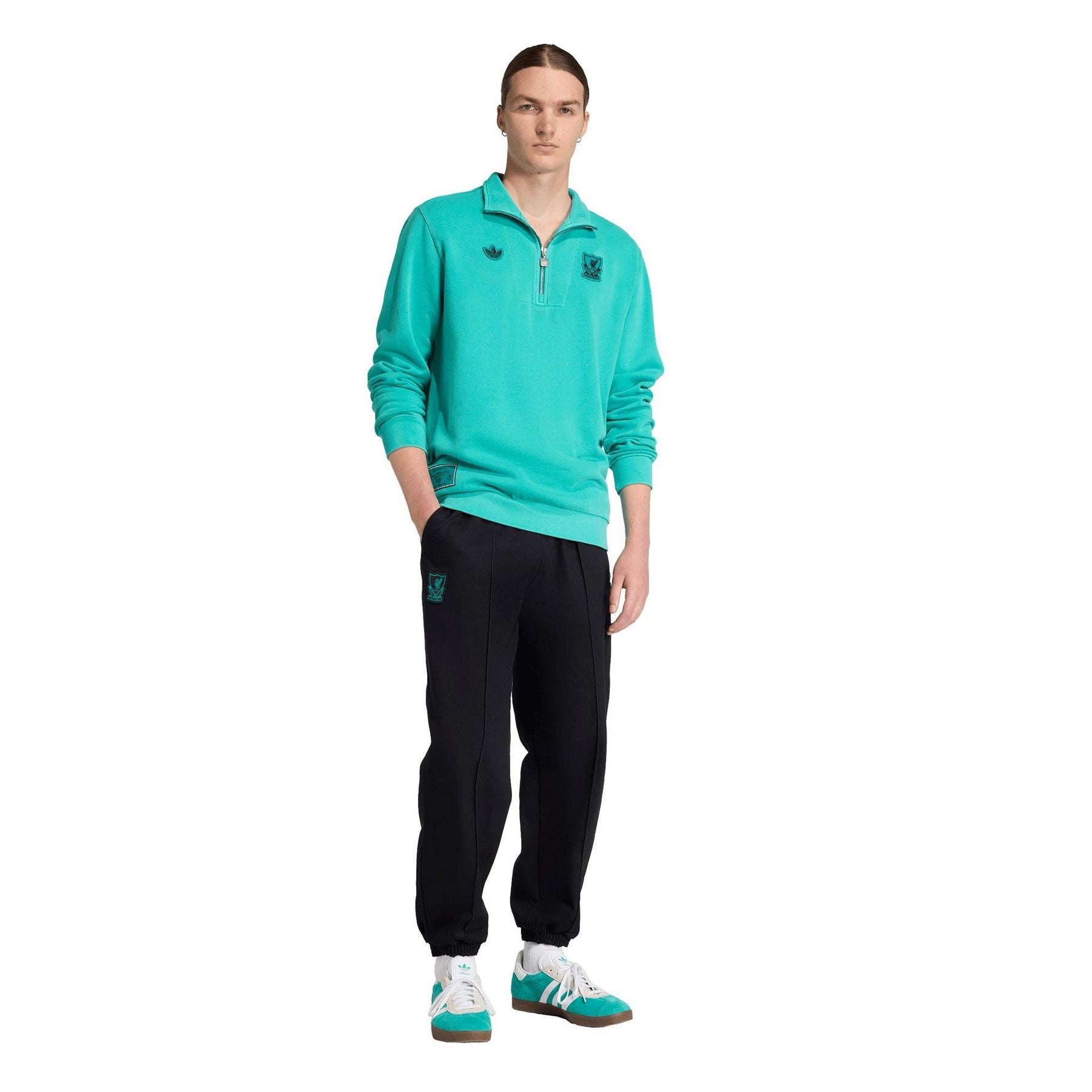 adidas Liverpool Half Zip Jacket Adults
