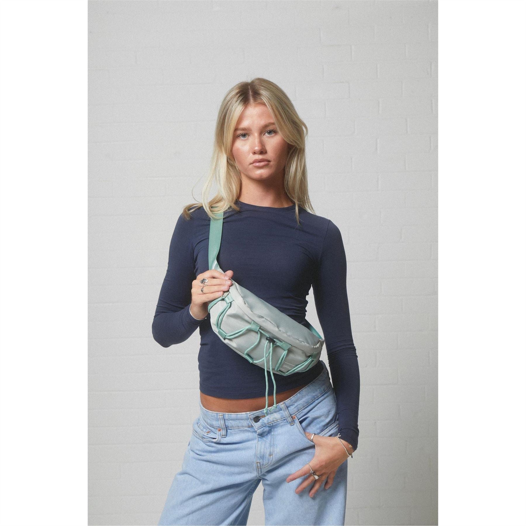 Spiral Arlo Crescent Shaped Cross Body with Logo