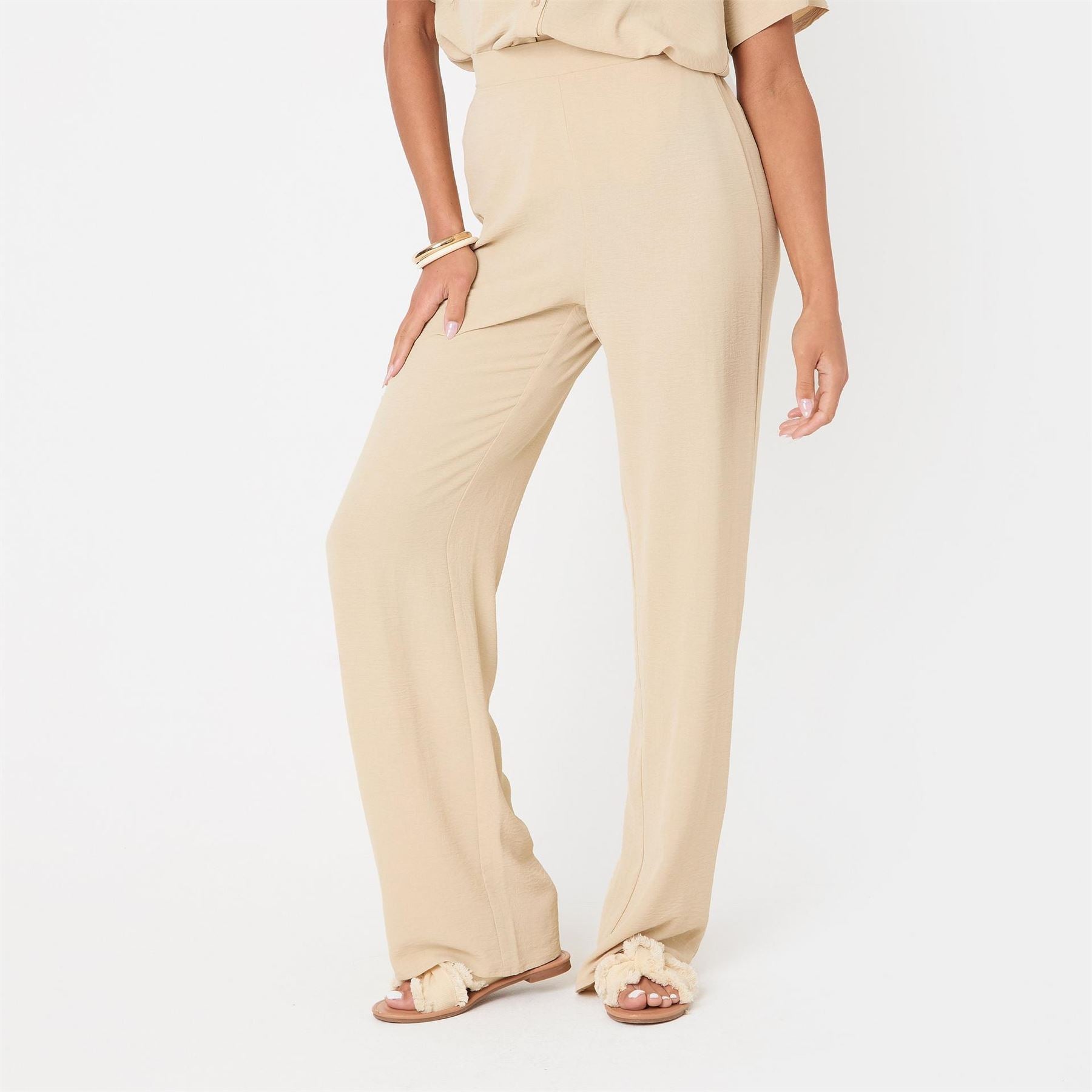 I Saw It First Crepe Wide Leg Trousers