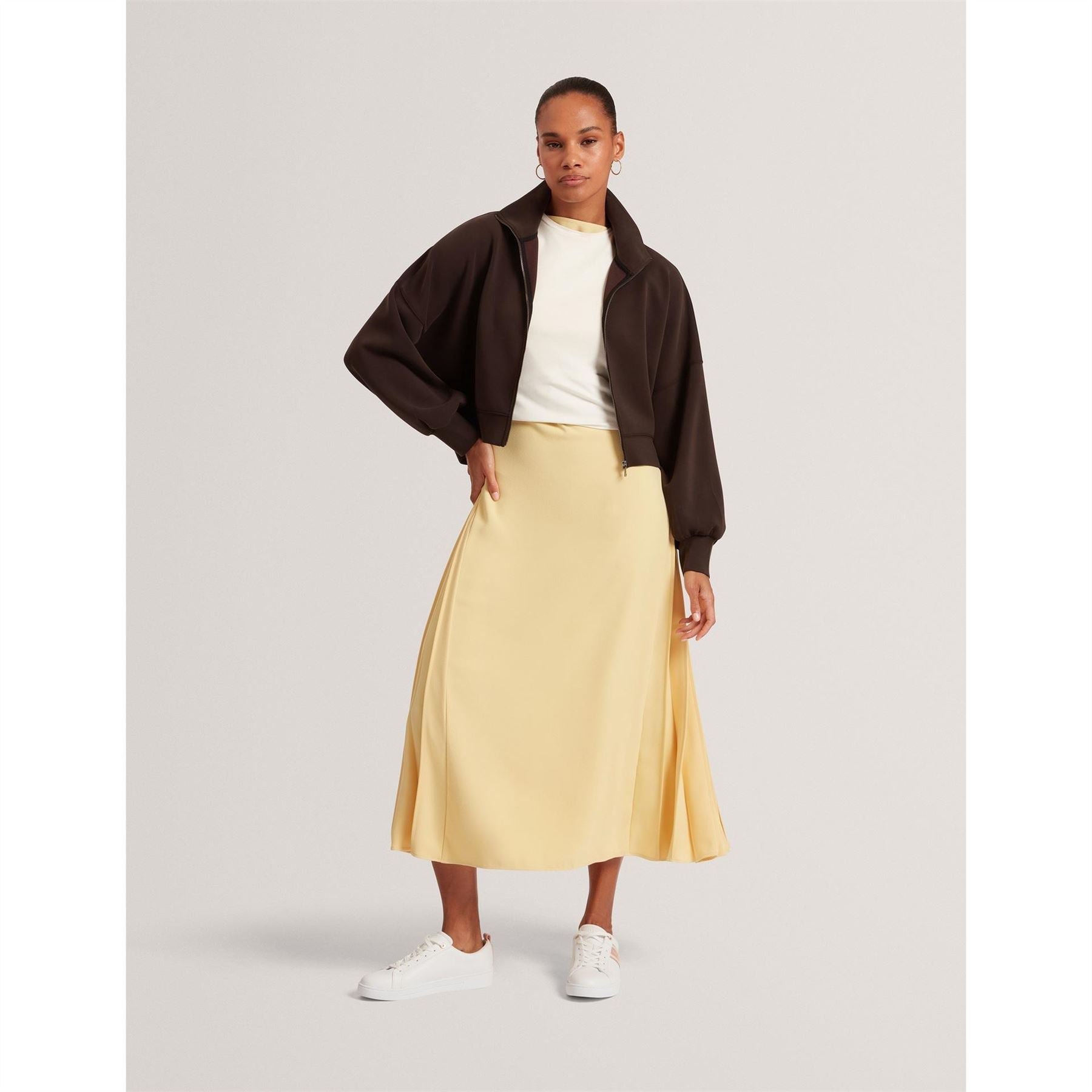 Ted Baker Funnel Neck Long Sleeve Drop Shoulder Sweatshirt