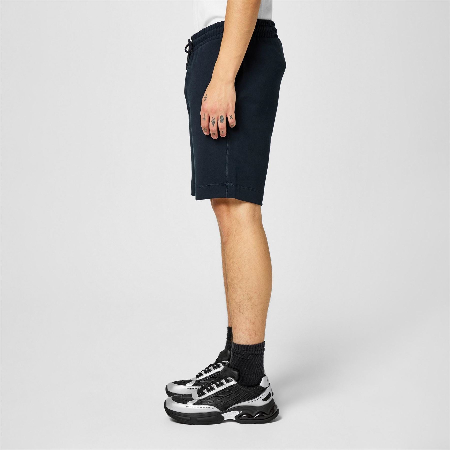 Boss Orange Mid Length Elasticated Drawstring Fleece Shorts