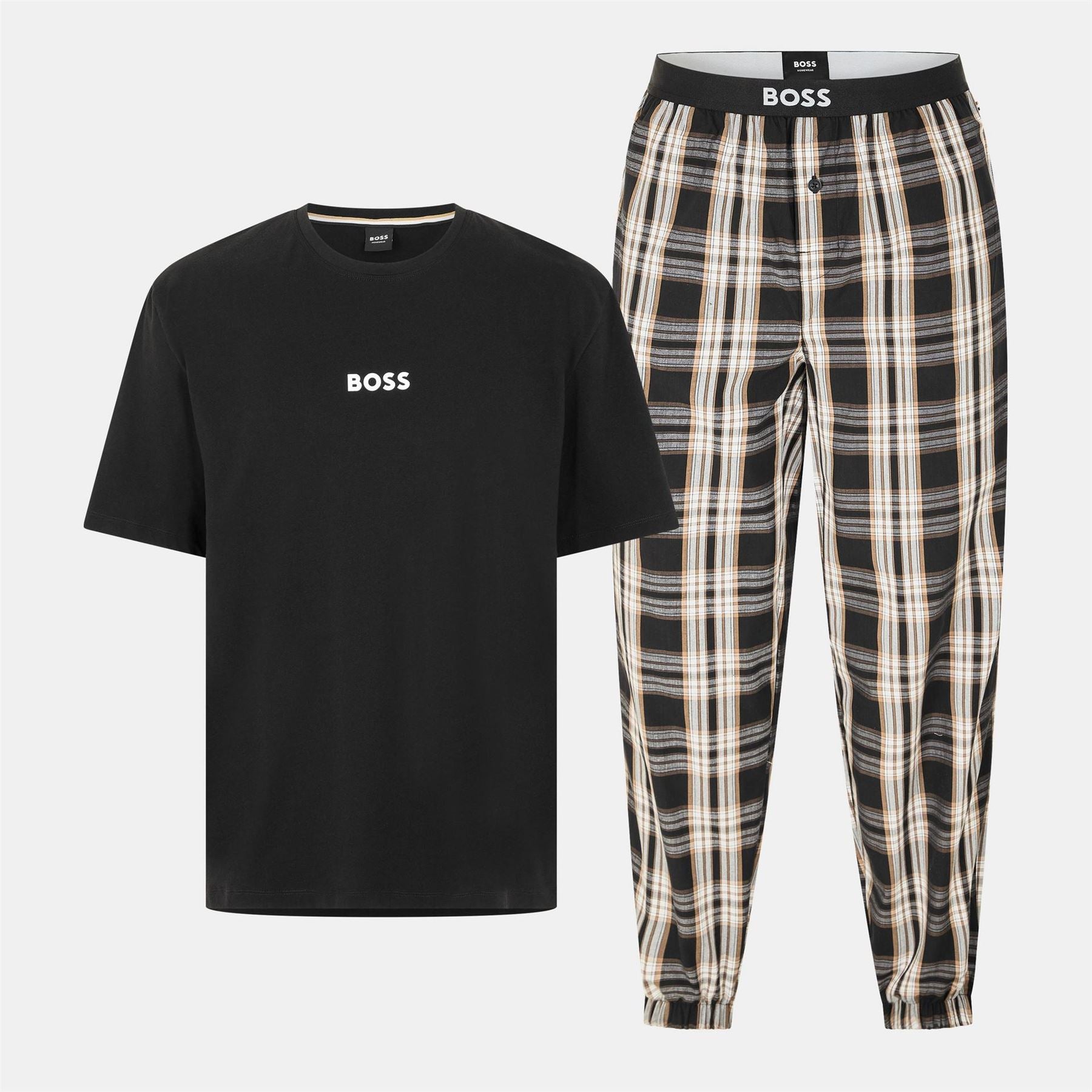 Boss Wordmark Crew Neck Short Sleeve Pyjama Set
