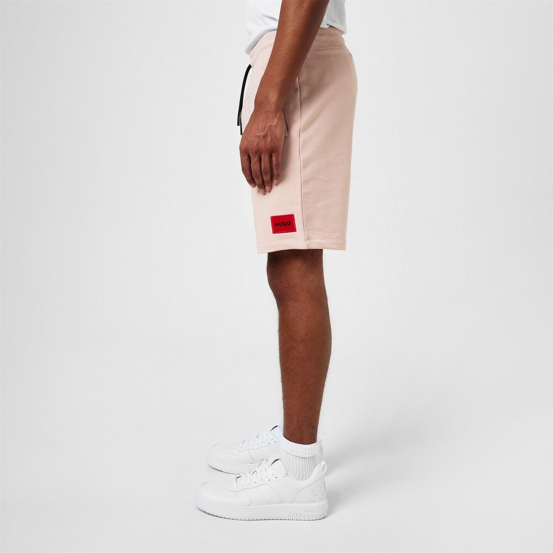 Hugo HUGO Jogger Fleece Shorts with Logo Detail   Soft Cotton Blend Jersey