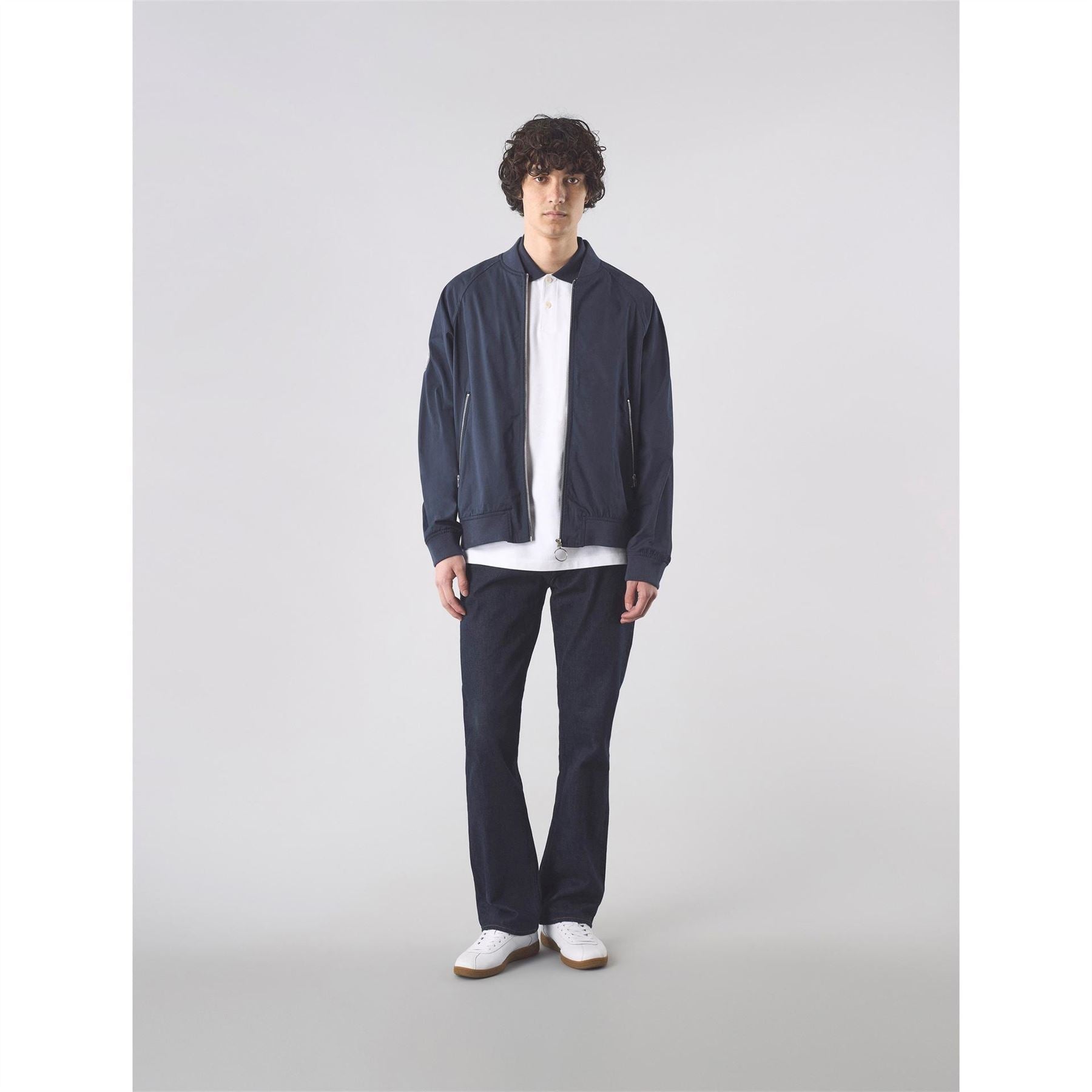 Pretty Green Altrincham Full Zip Ribbed Cuff Bomber Jacket