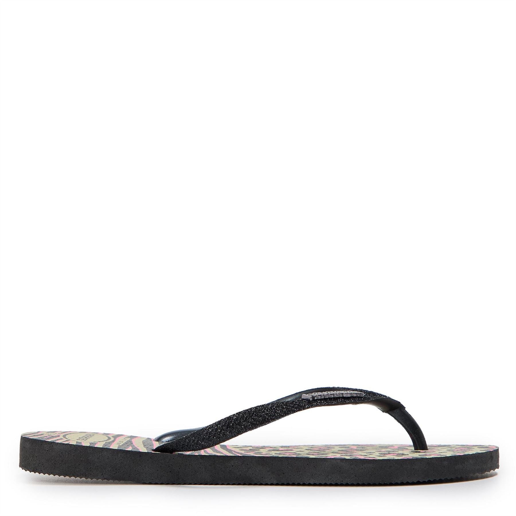 Havaianas Womens Hav. Slim Animals Mix Black Gold 35 Flip Flops