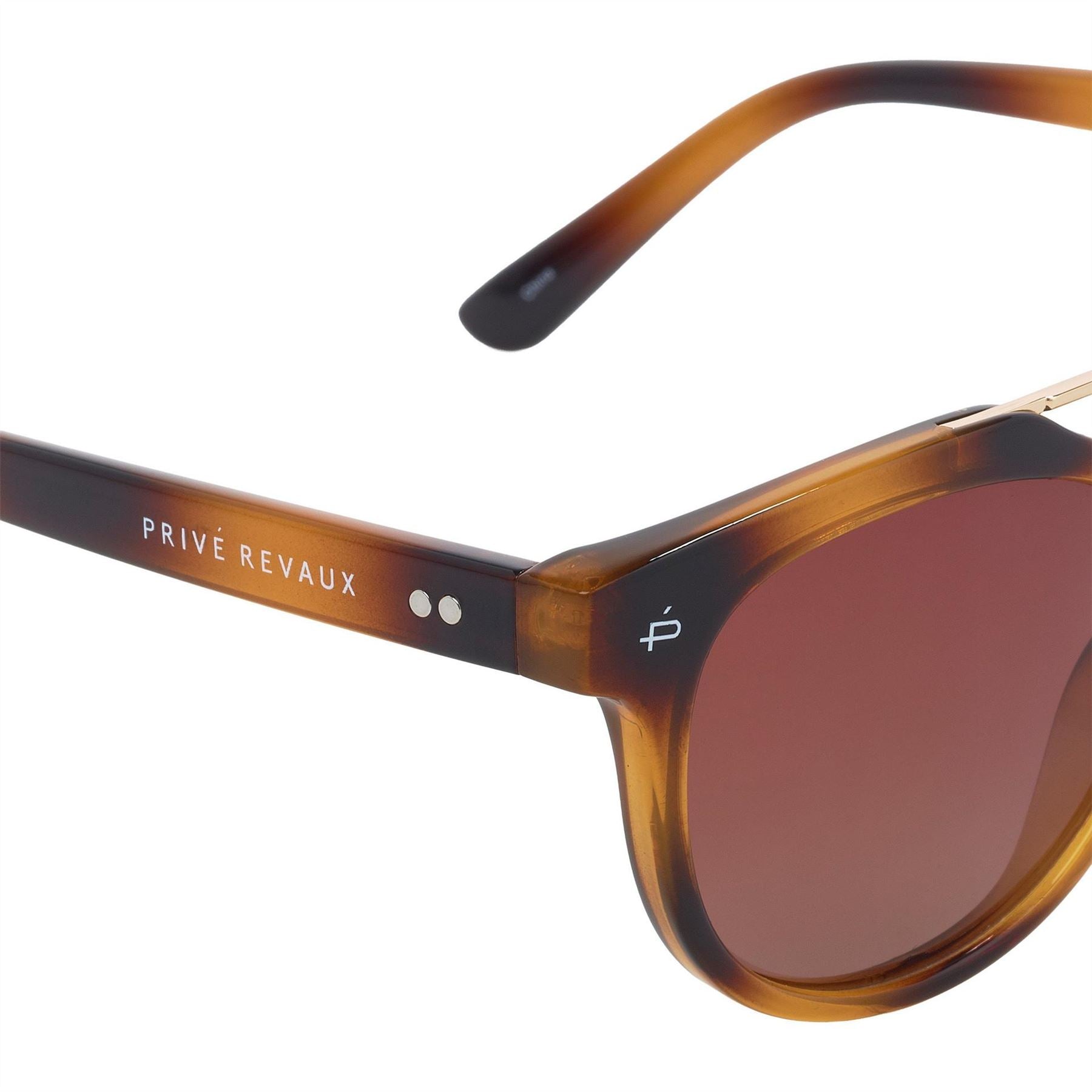 Prive Revaux R The Churchill Round Double Bridge Sunglasses