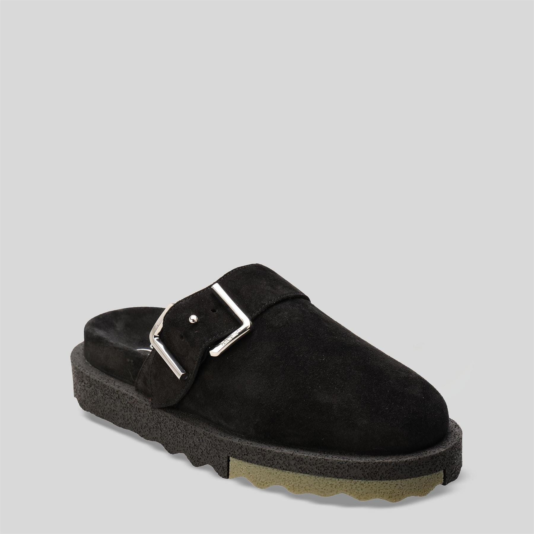 Off White Block Heel Closed Toe Shuv Clogs