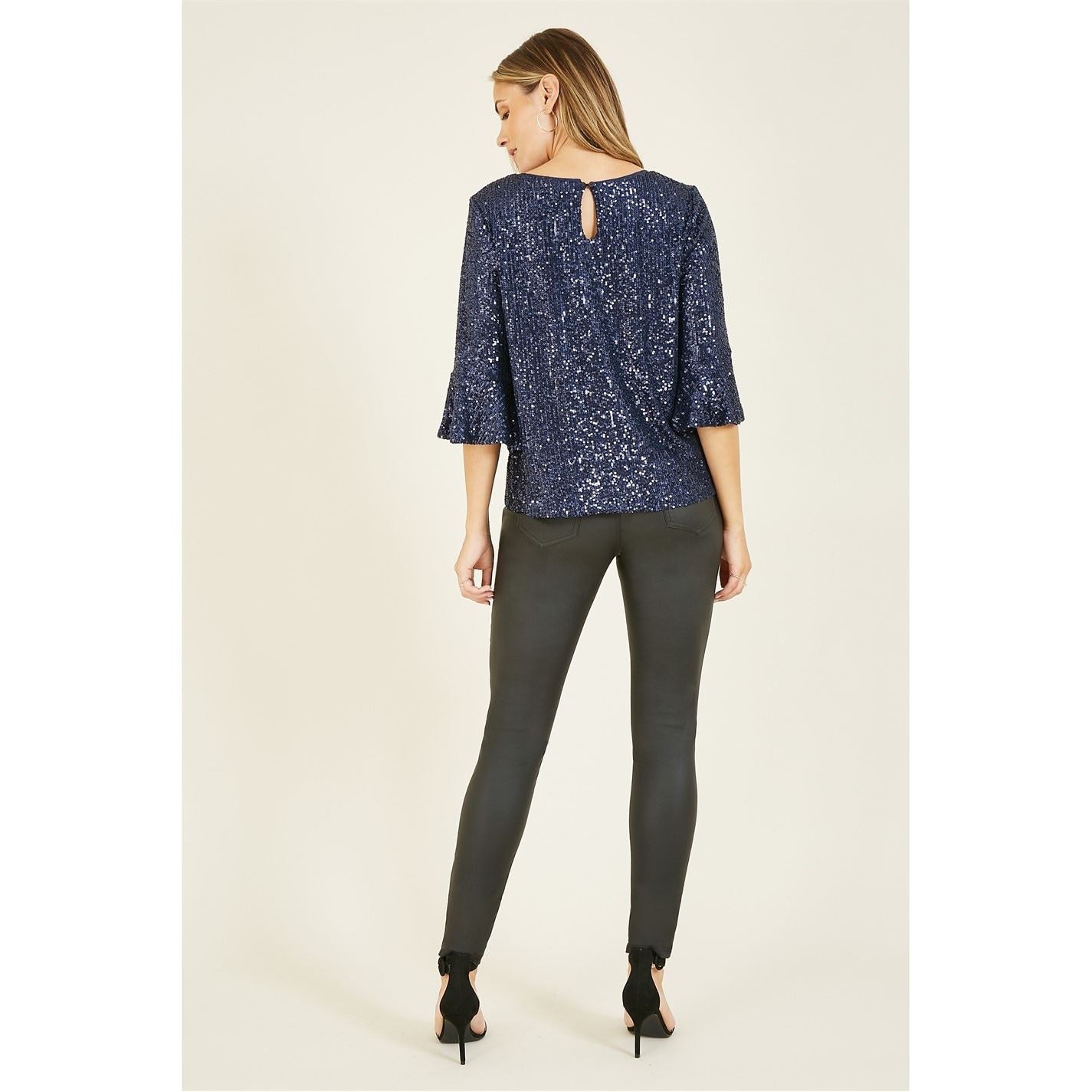 Yumi Sequin Relaxed Fit Top