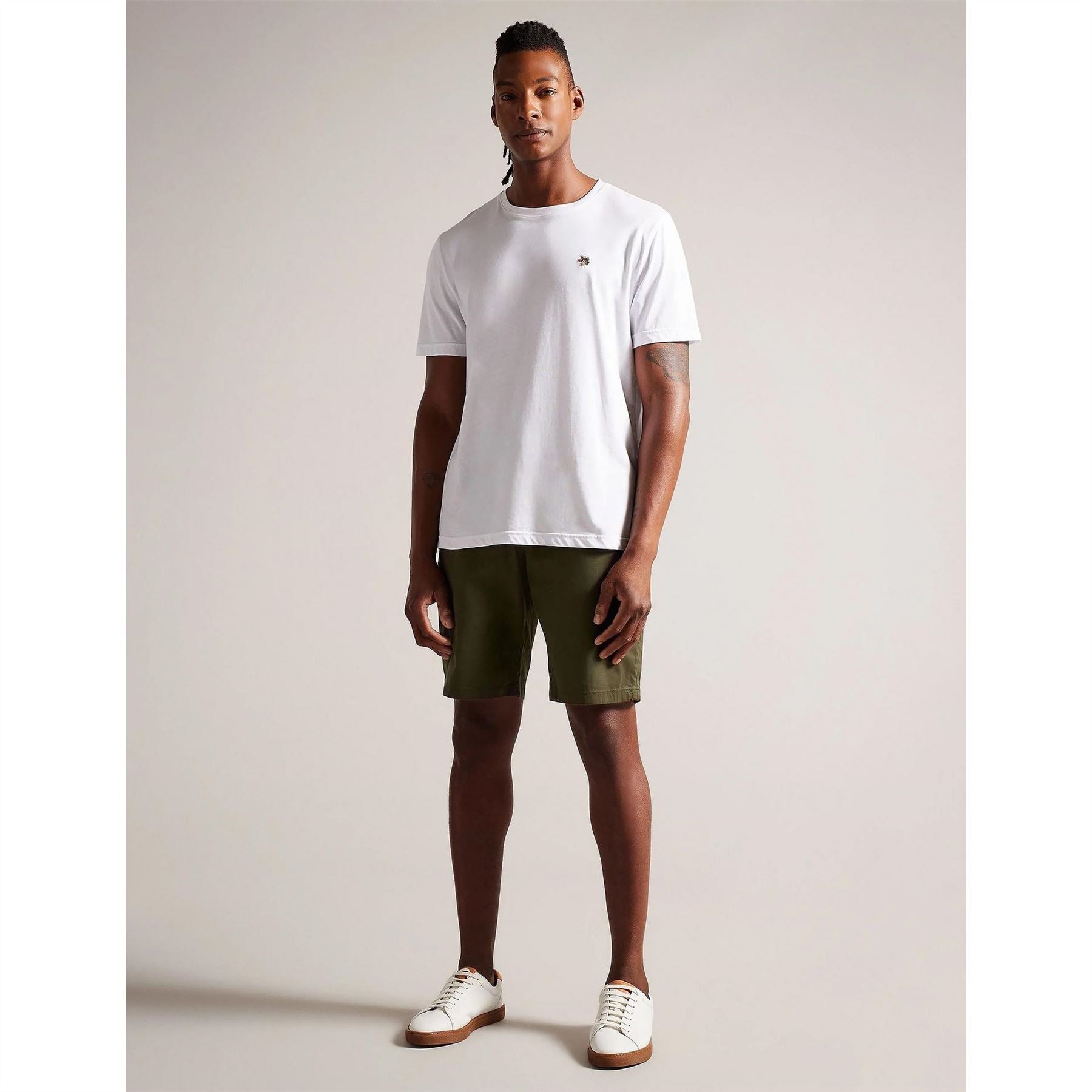 Ted Baker Solid Patterned Chino Shorts