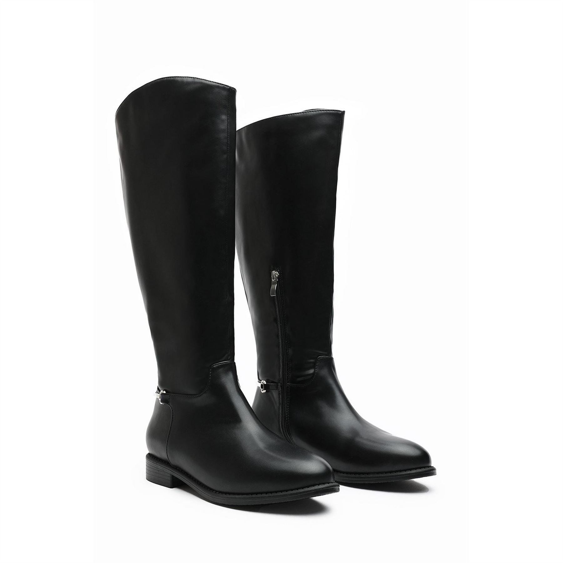 Wheres That From Flat Knee High Boots with Zipper