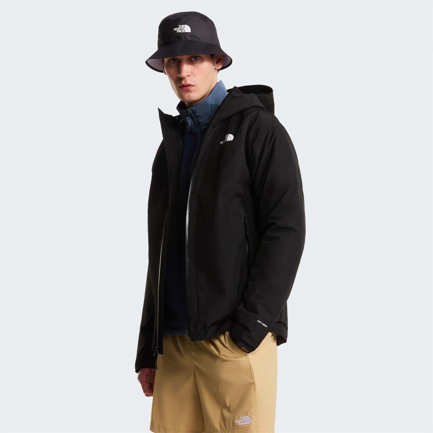 The North Face Hooded Neck Lightning Color Block Rain Jacket