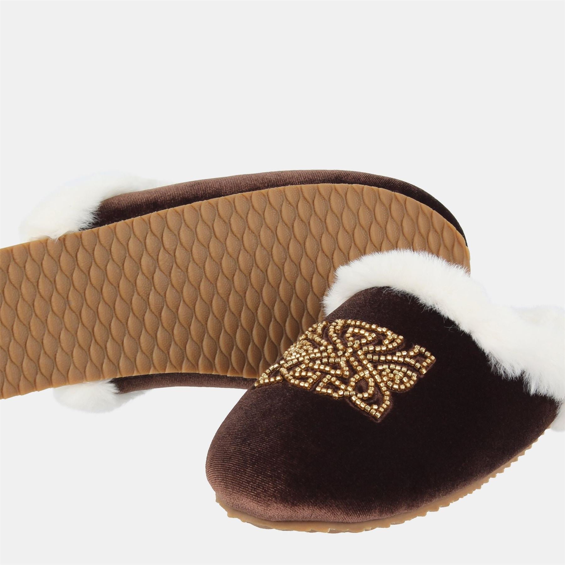Biba Embroidered Closed Toe Mules