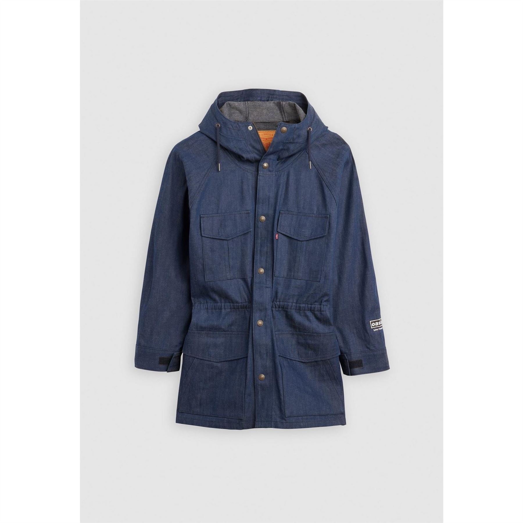 Levis X Oasis Hooded Denim Long Sleeve Parka