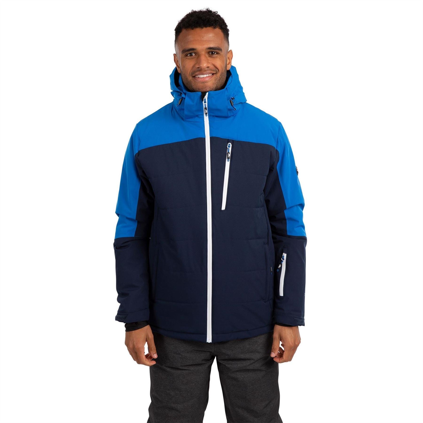 Trespass Bowie Hooded Ski Jacket with Zipped Pocket