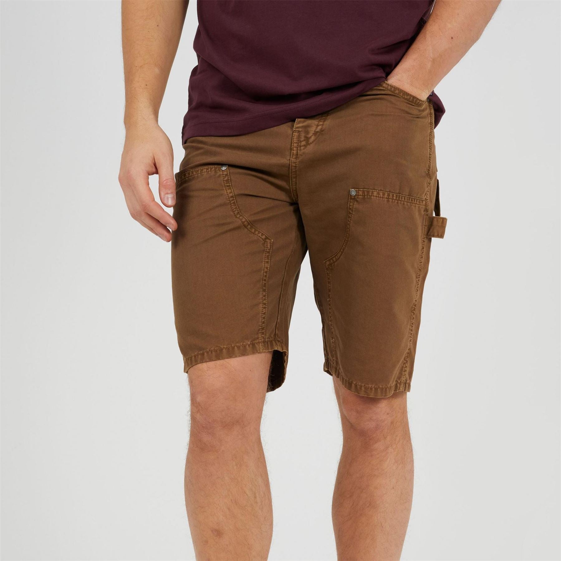 Brave Soul Loose Fit Carpenter Woven Tracksuit Shorts
